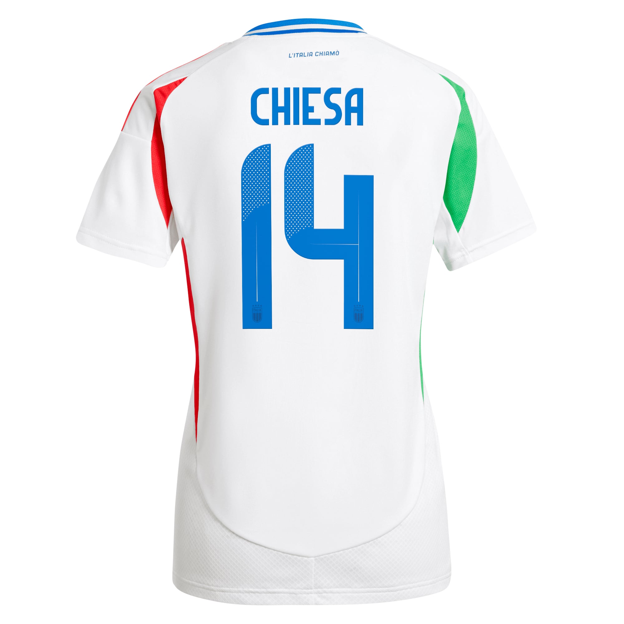 Italy adidas Away Shirt 2024 - Womens with Chiesa 14 printing, , rebel_hi-res