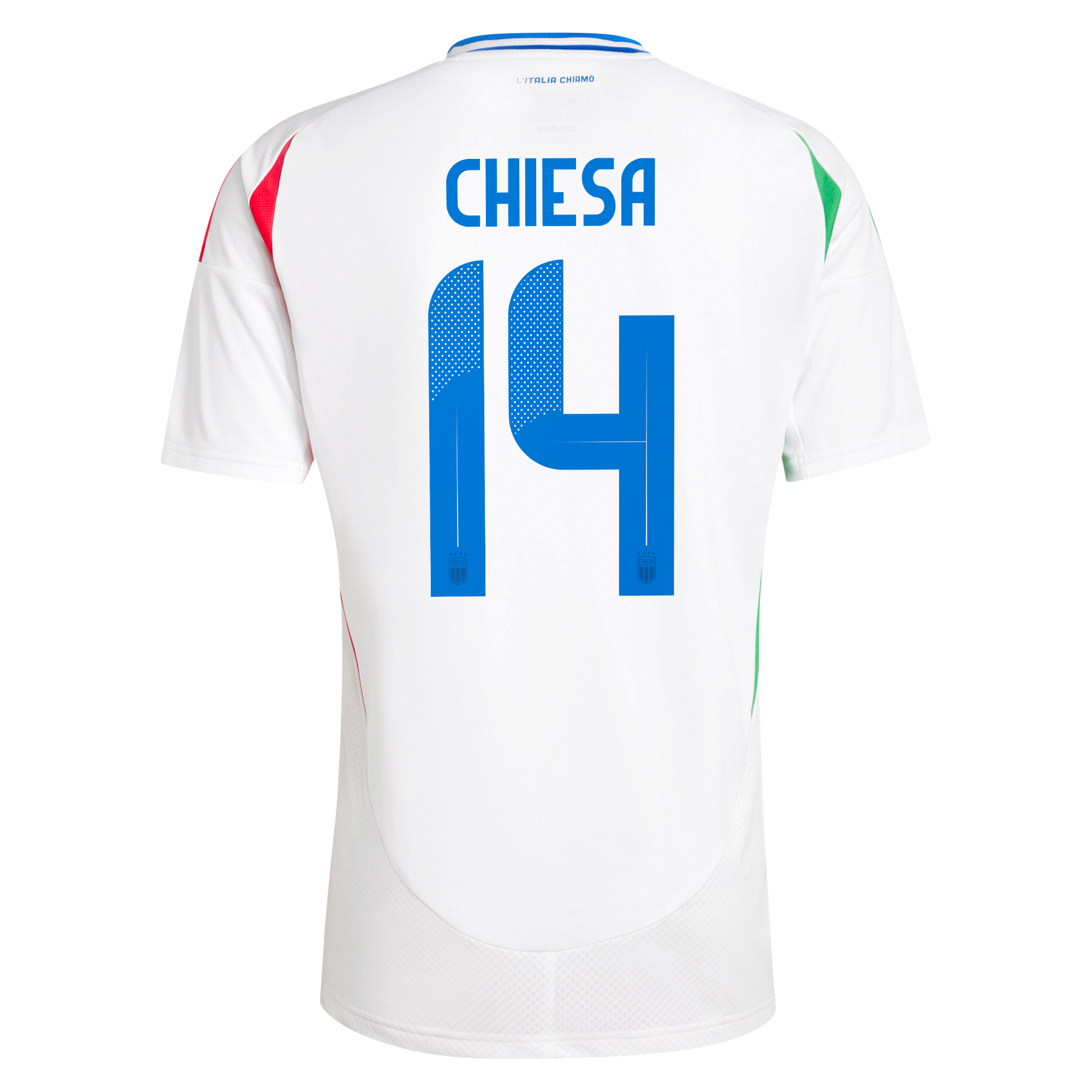 Italy adidas Away Shirt 2024 with Chiesa 14 printing, , rebel_hi-res