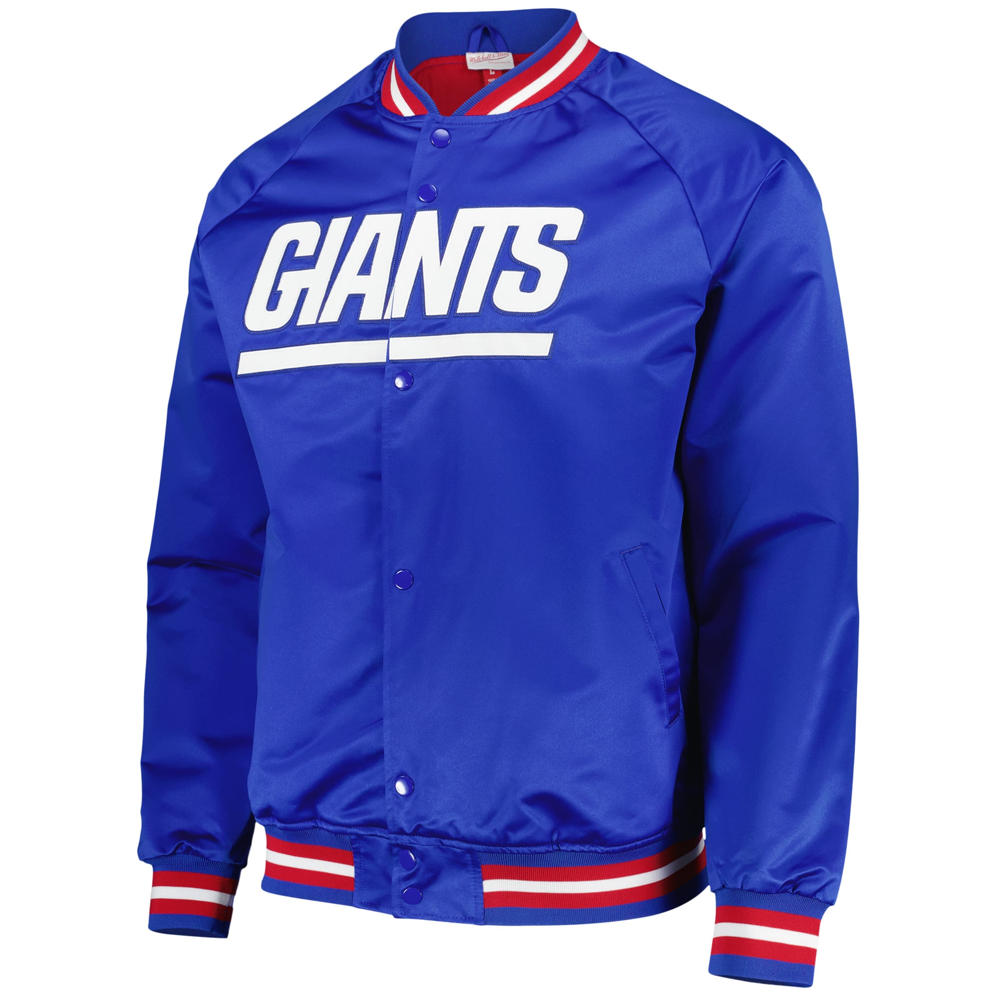 New York Giants Mitchell & Ness Satin Jacket - Mens, , rebel_hi-res