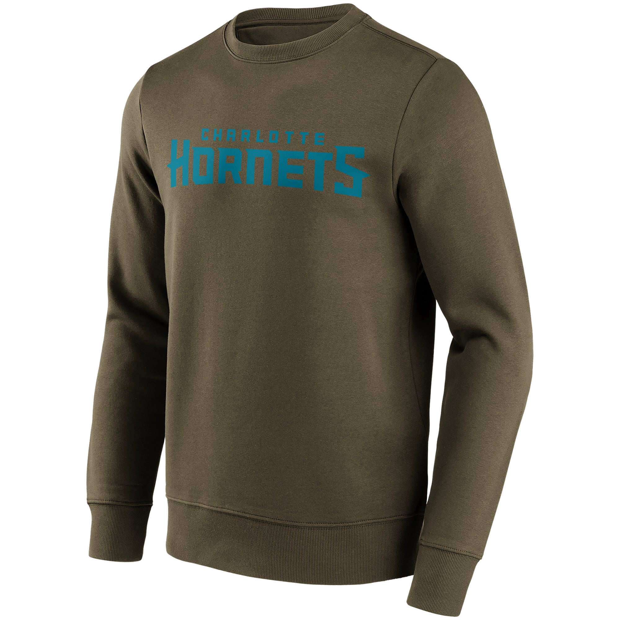 Charlotte Hornets NBA Fashion Colour Wordmark Crew Sweatshirt - Big & Tall - Mens, , rebel_hi-res