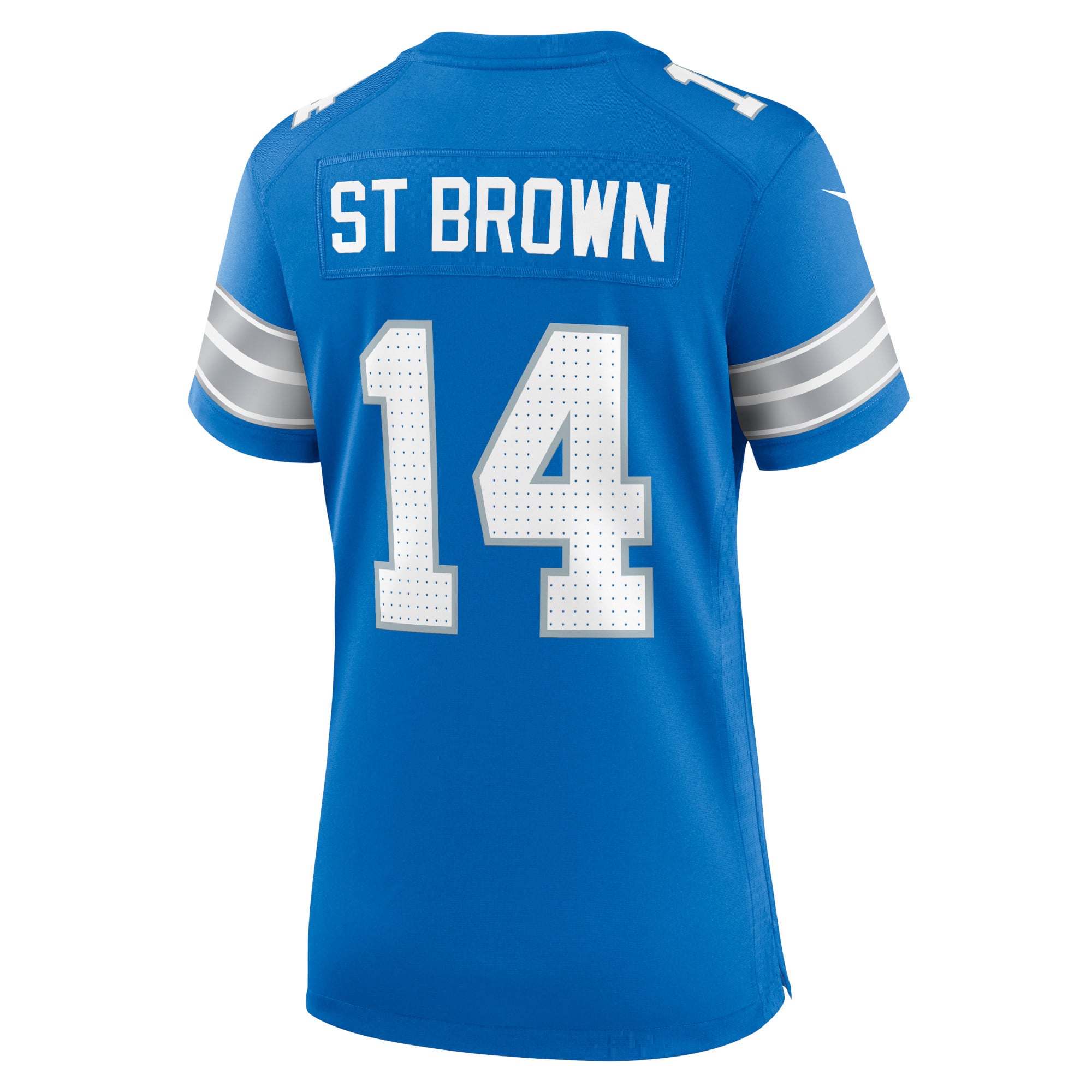 Detroit Lions Nike Home Game Jersey - Blue - Amon-Ra St. Brown - Womens, , rebel_hi-res