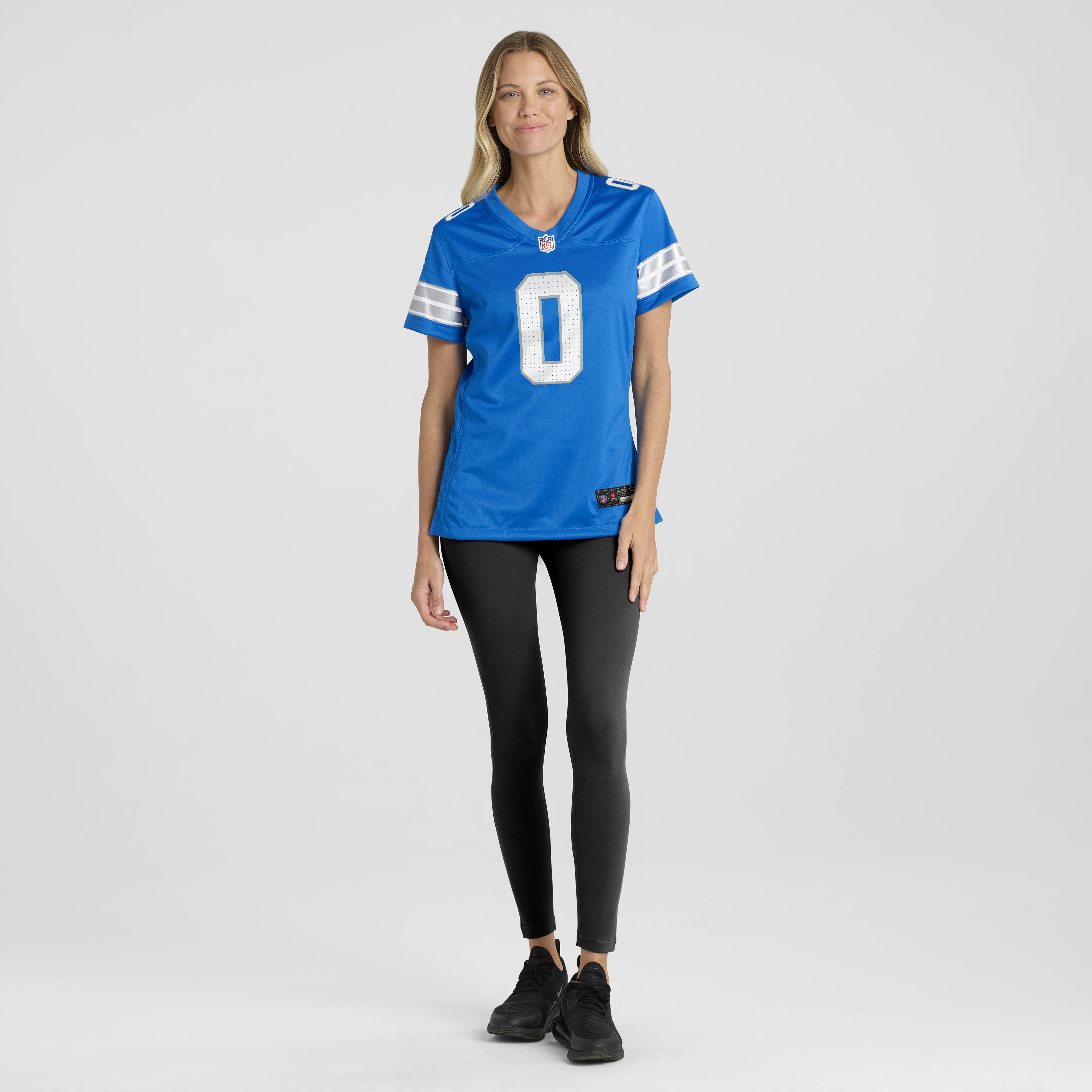 Detroit Lions Nike Home Game Jersey - Blue - Jahmyr Gibbs - Womens, , rebel_hi-res
