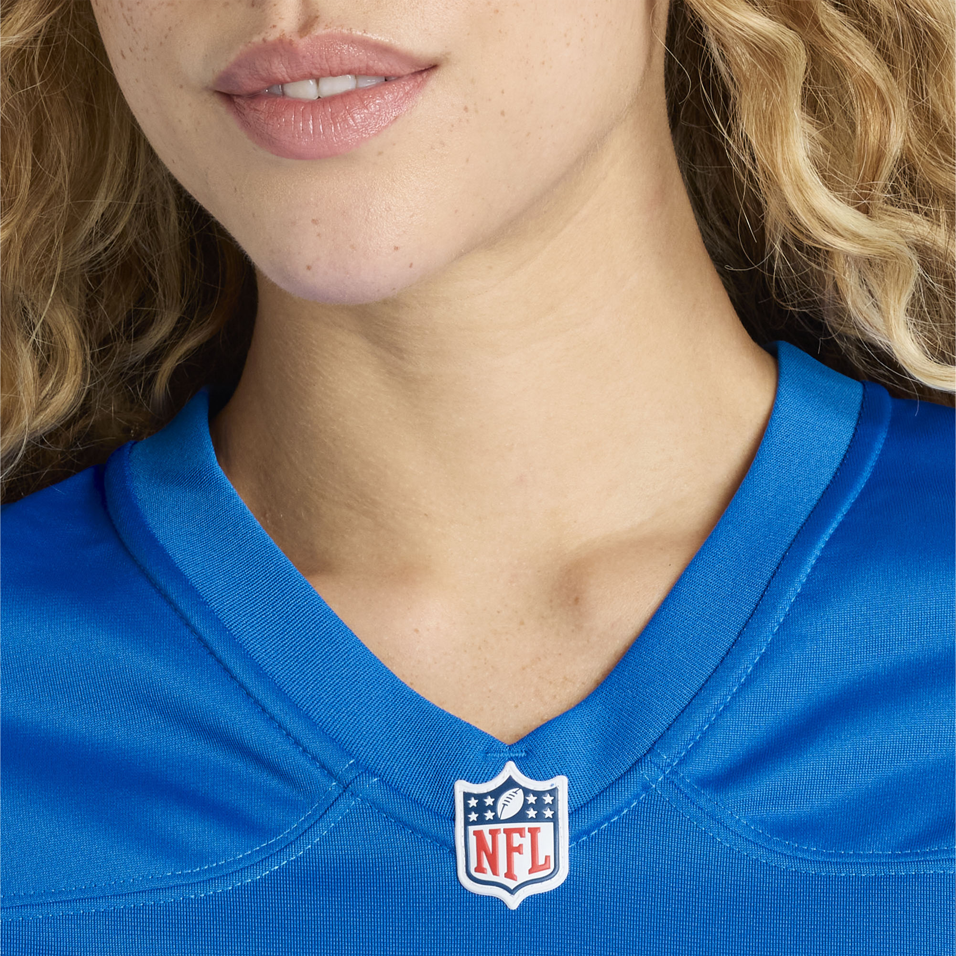 Detroit Lions Nike Home Game Jersey - Blue - Jahmyr Gibbs - Womens, , rebel_hi-res