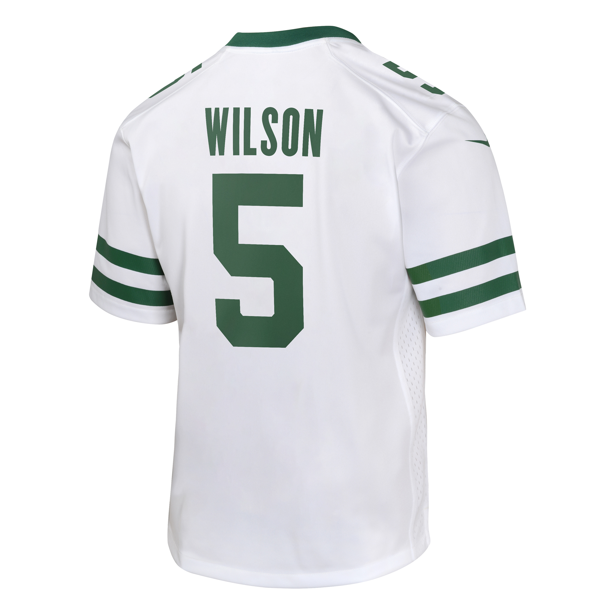 New York Jets Nike Road Game Jersey - White - Garrett Wilson - Youth, , rebel_hi-res