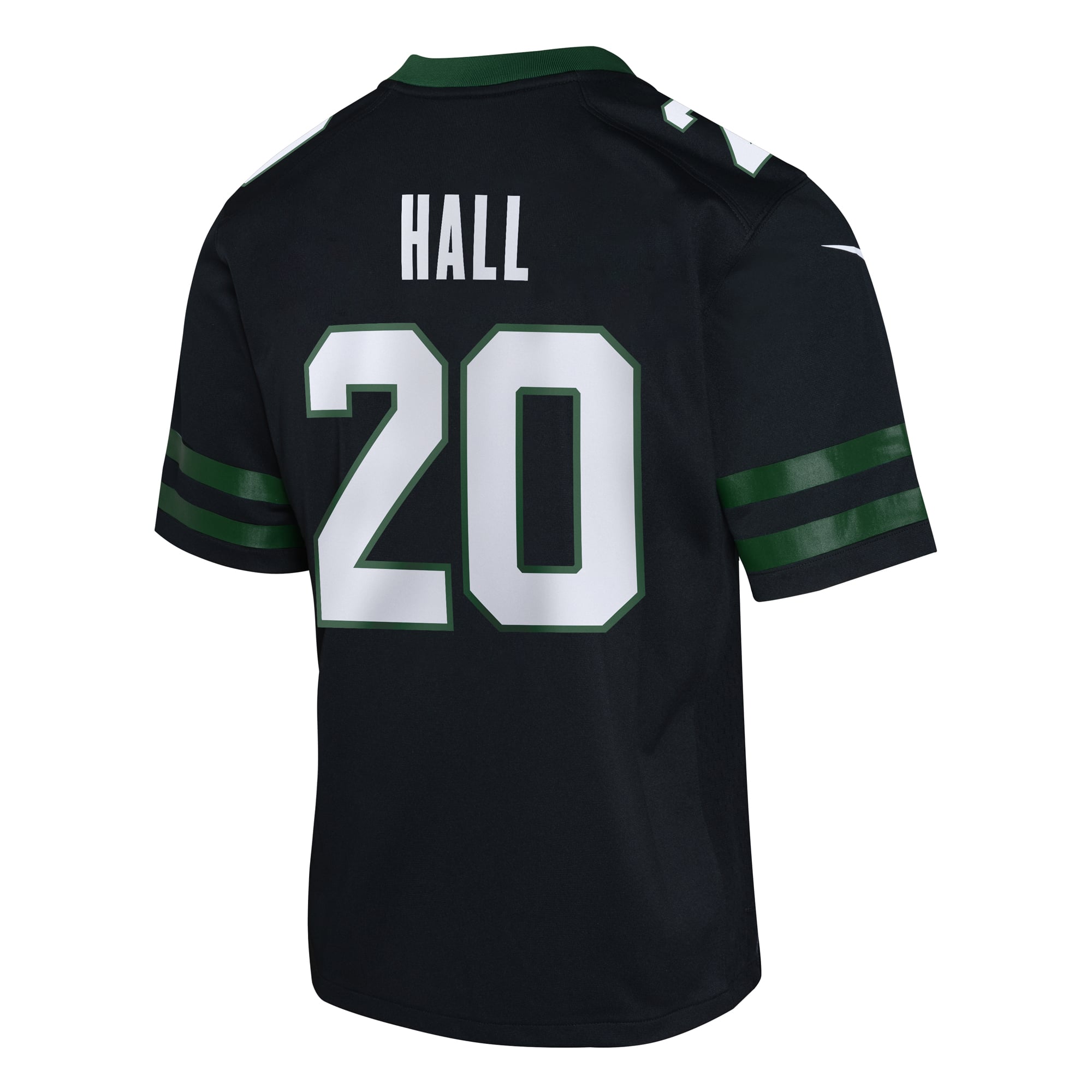 New York Jets Nike Alternate Game Jersey - Black - Breece Hall - Youth, , rebel_hi-res