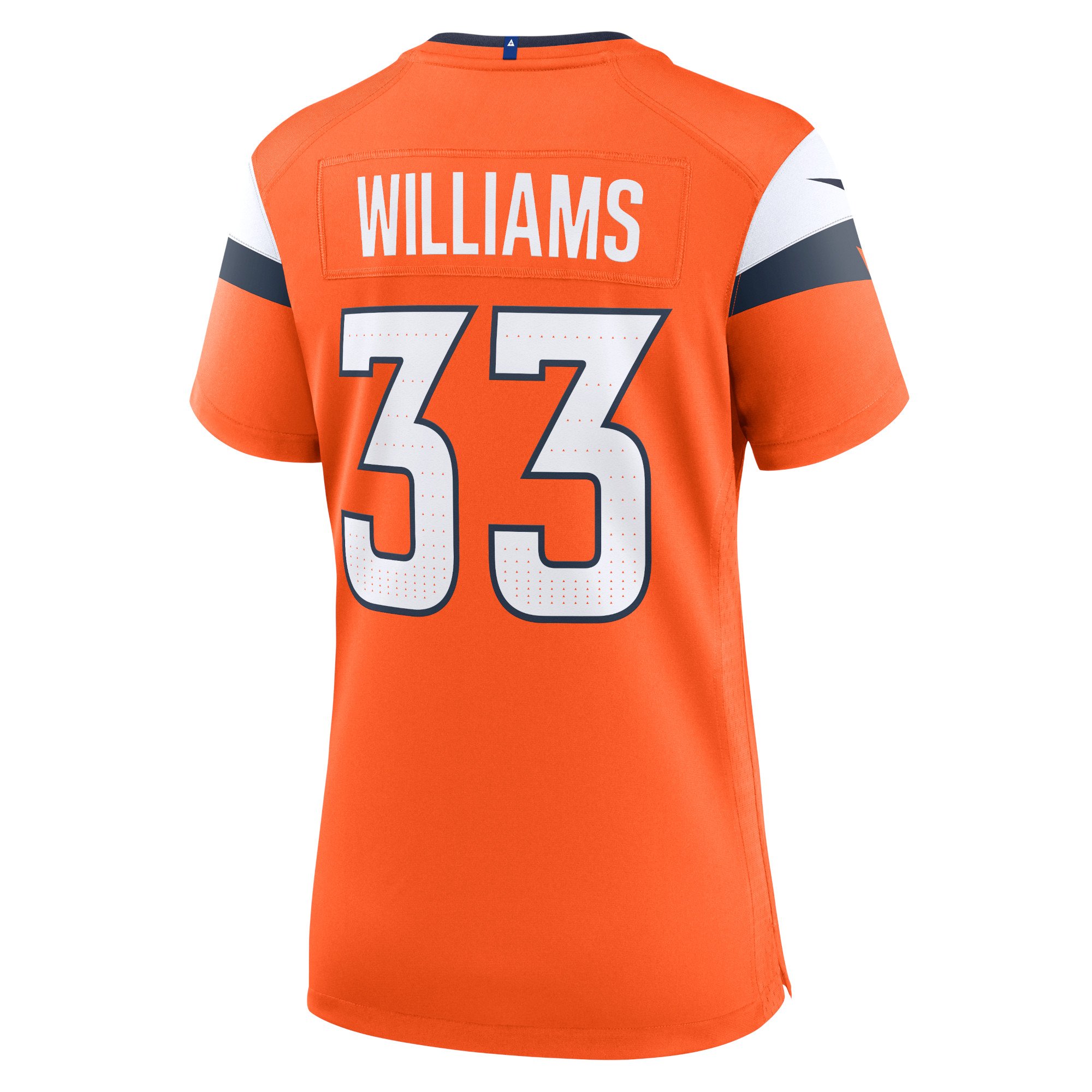 Denver Broncos Nike Home Game Jersey - Orange - Javonte Williams - Womens, , rebel_hi-res
