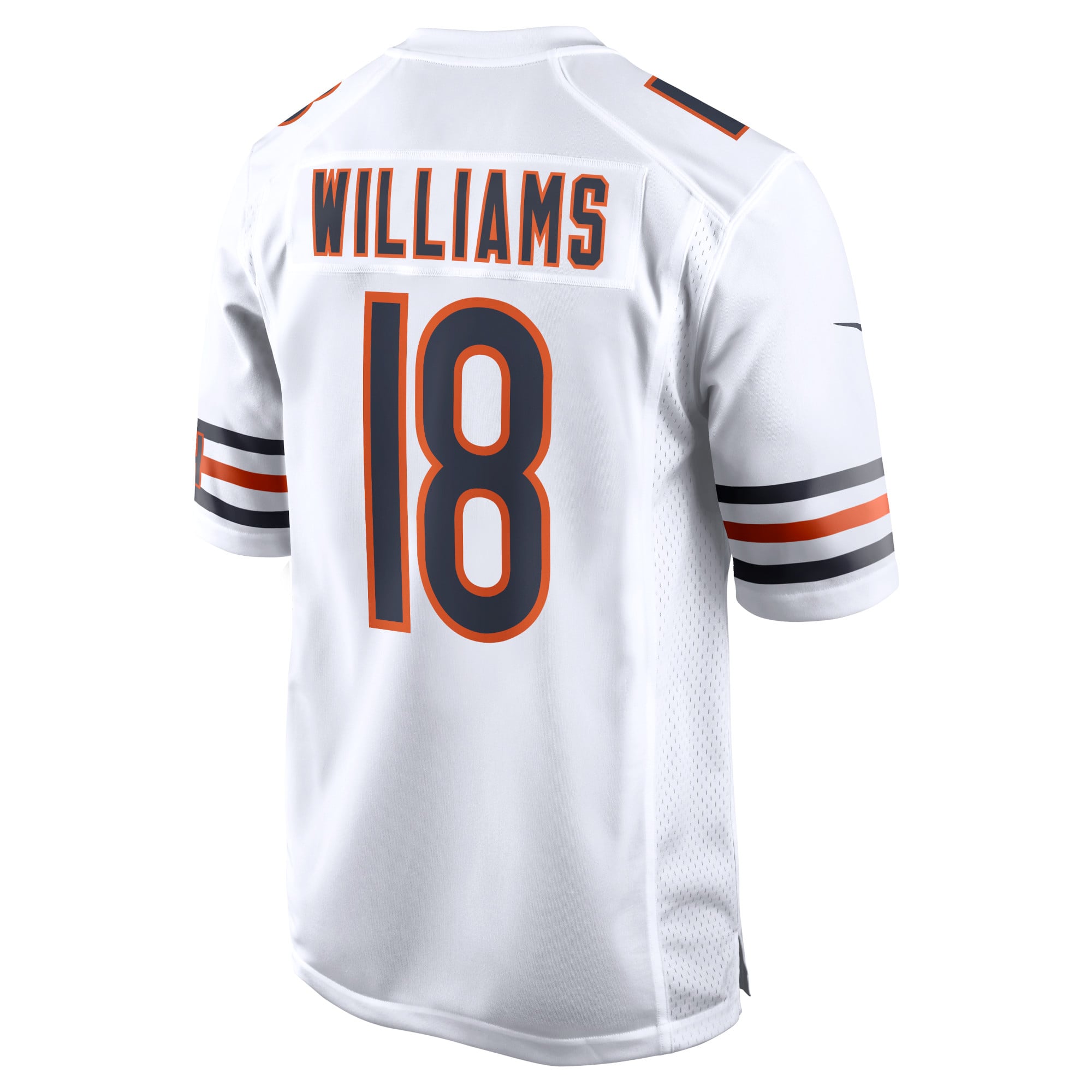 Chicago Bears Nike Game Road Jersey - White - Caleb Williams - Mens, , rebel_hi-res