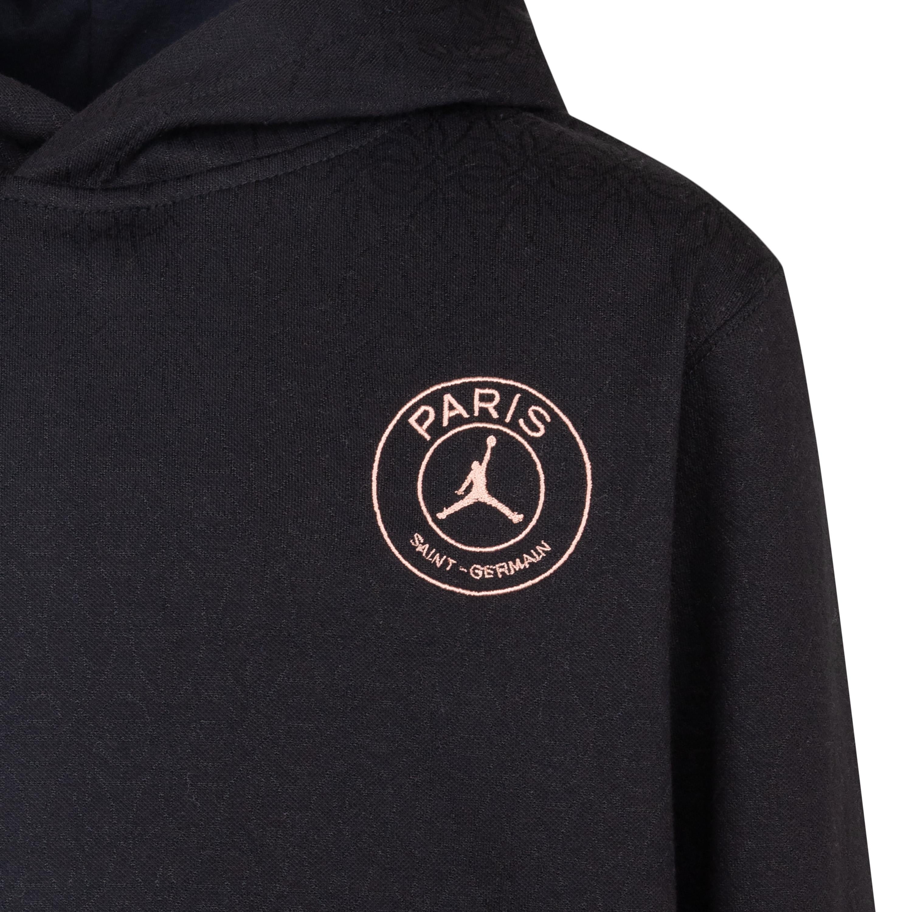 Paris Saint-Germain Jordan Fleece Hoodie - Black - Little Kids, , rebel_hi-res
