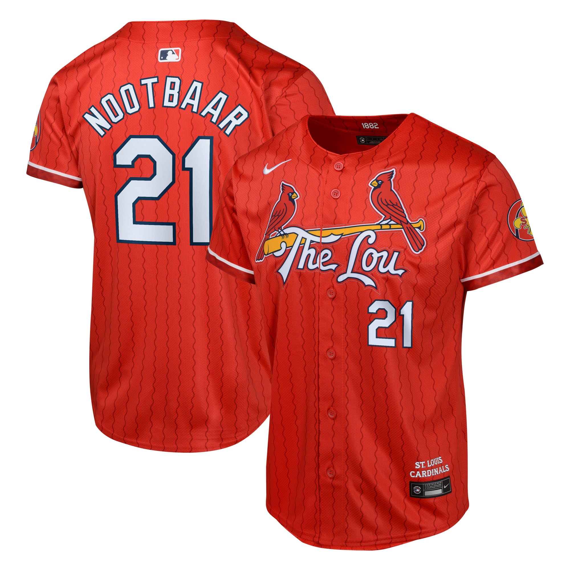 St. Louis Cardinals Nike Limited City Connect Jersey - Red - Lars Nootbaar - Youth