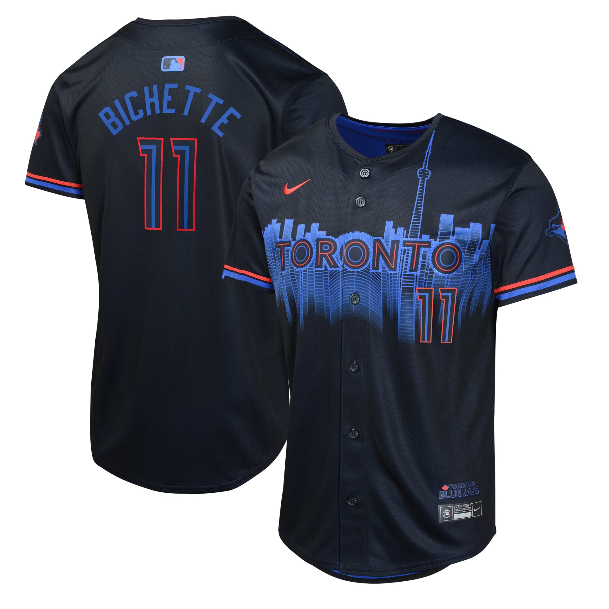 Toronto Blue Jays Nike Limited City Connect Jersey - Black - Bo Bichette - Youth