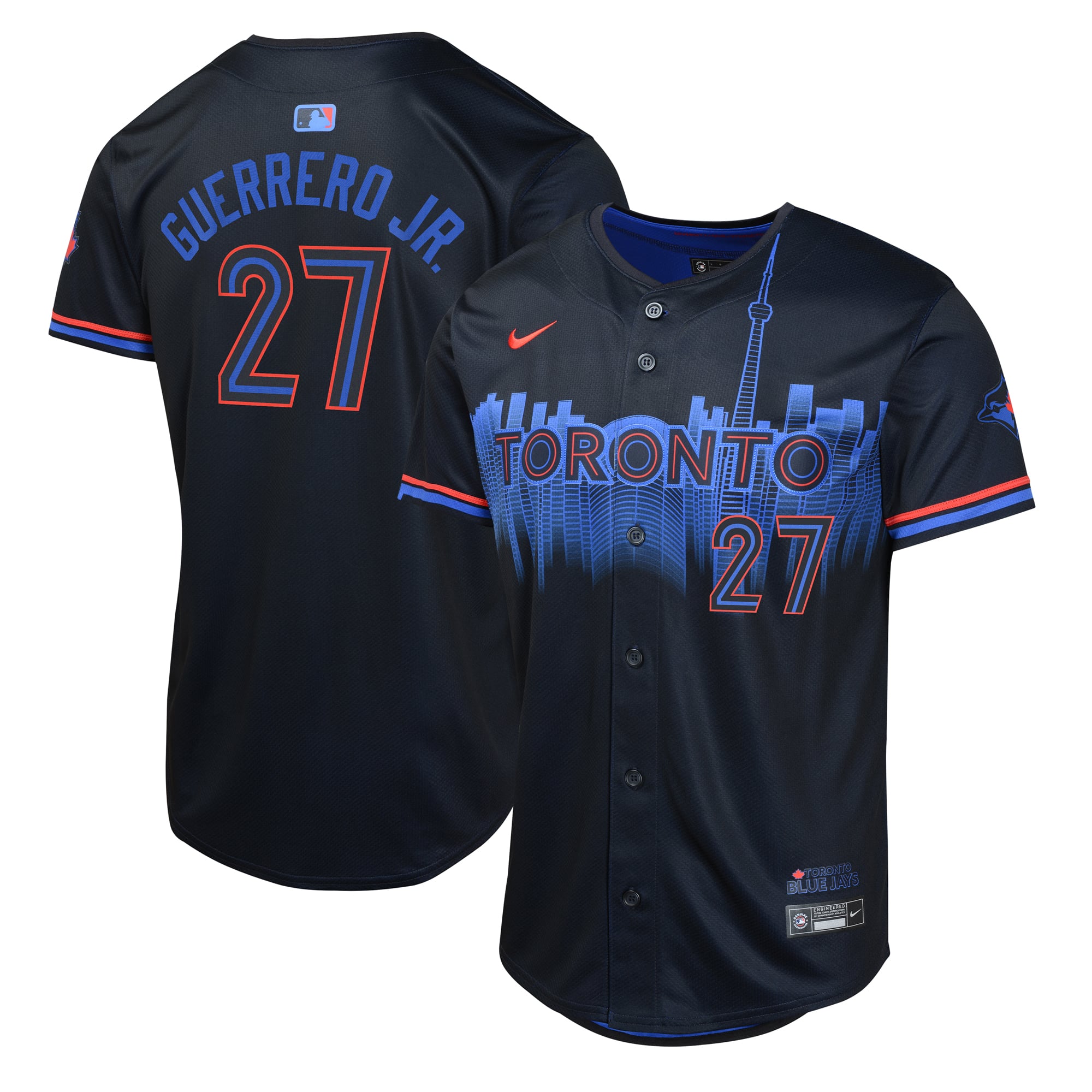 Toronto Blue Jays Nike Limited City Connect Jersey - Black - Vladimir Guerrero Jr. - Youth
