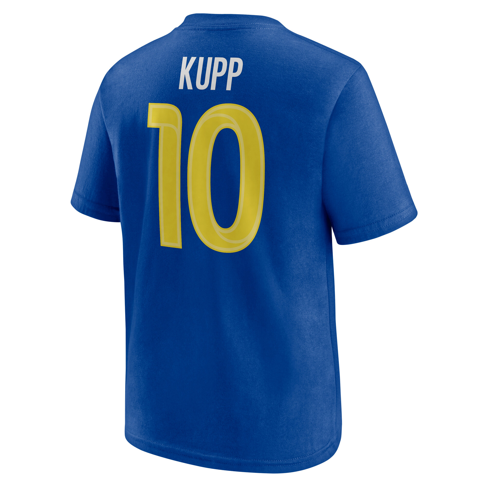 Los Angeles Rams Name & Number Graphic T-Shirt - Cooper Kupp 10-Youth, , rebel_hi-res