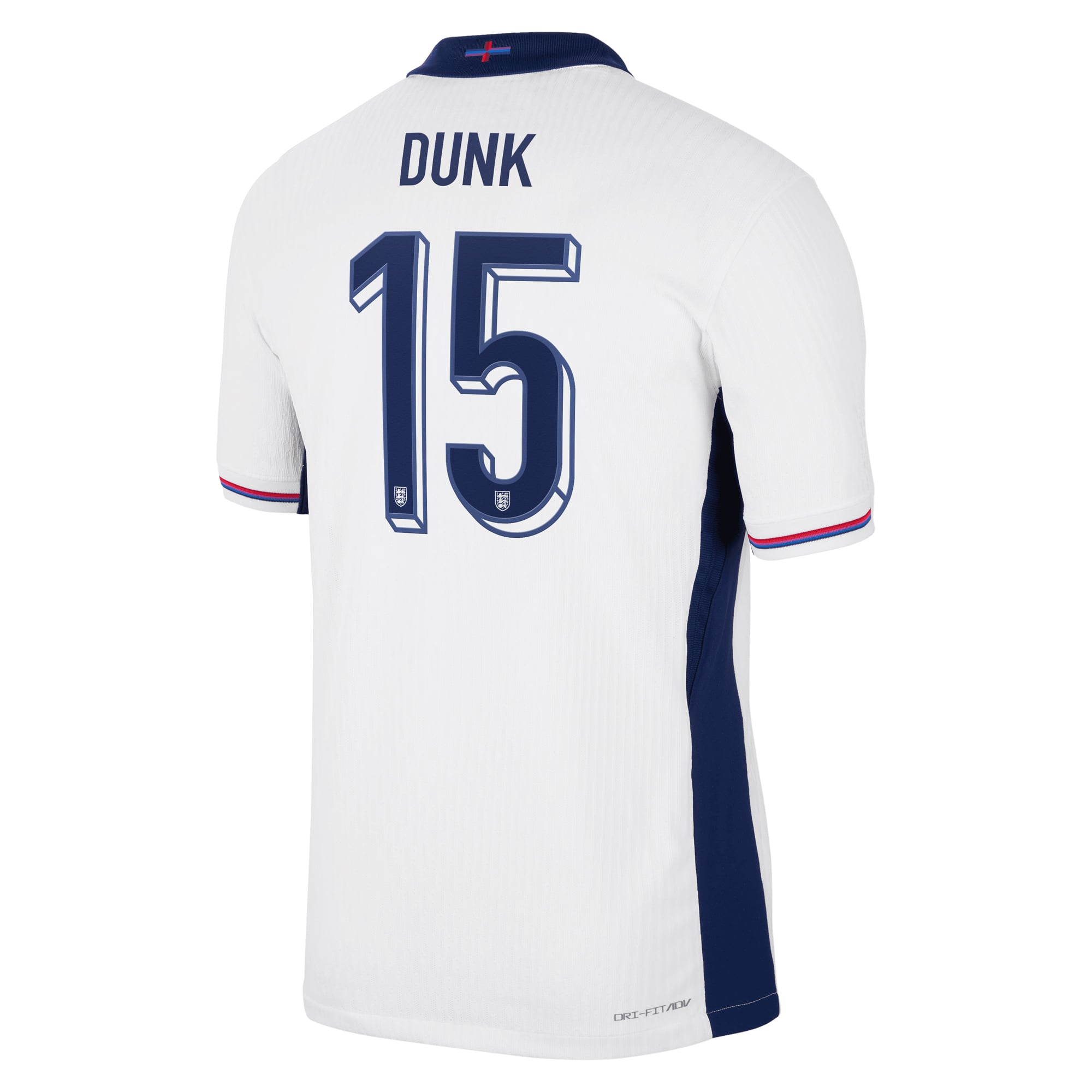 England Nike Dri Fit Adv Home Match Shirt 2024 with Dunk 15 printing, , rebel_hi-res