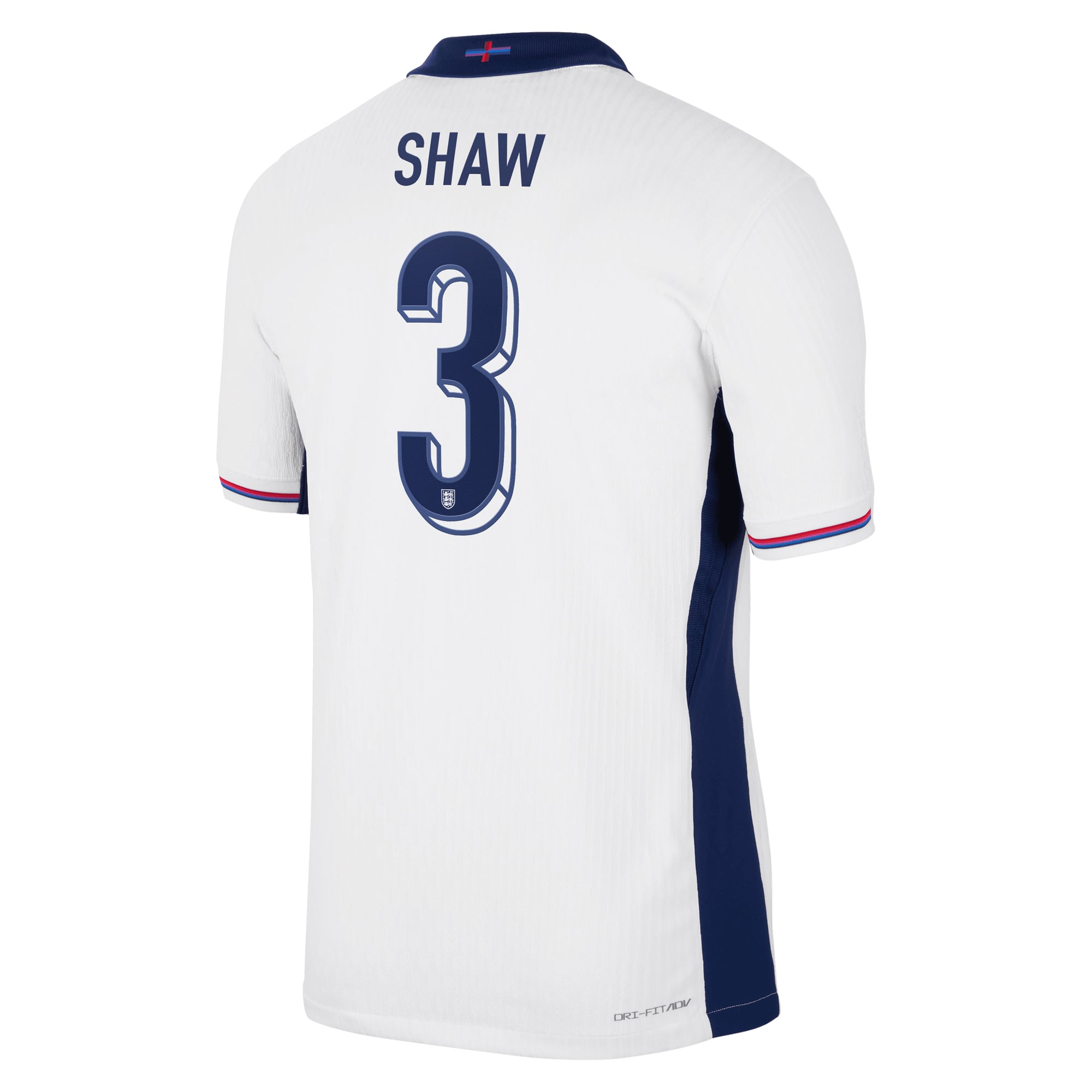 England Nike Dri Fit Adv Home Match Shirt 2024 with Shaw 3 printing, , rebel_hi-res