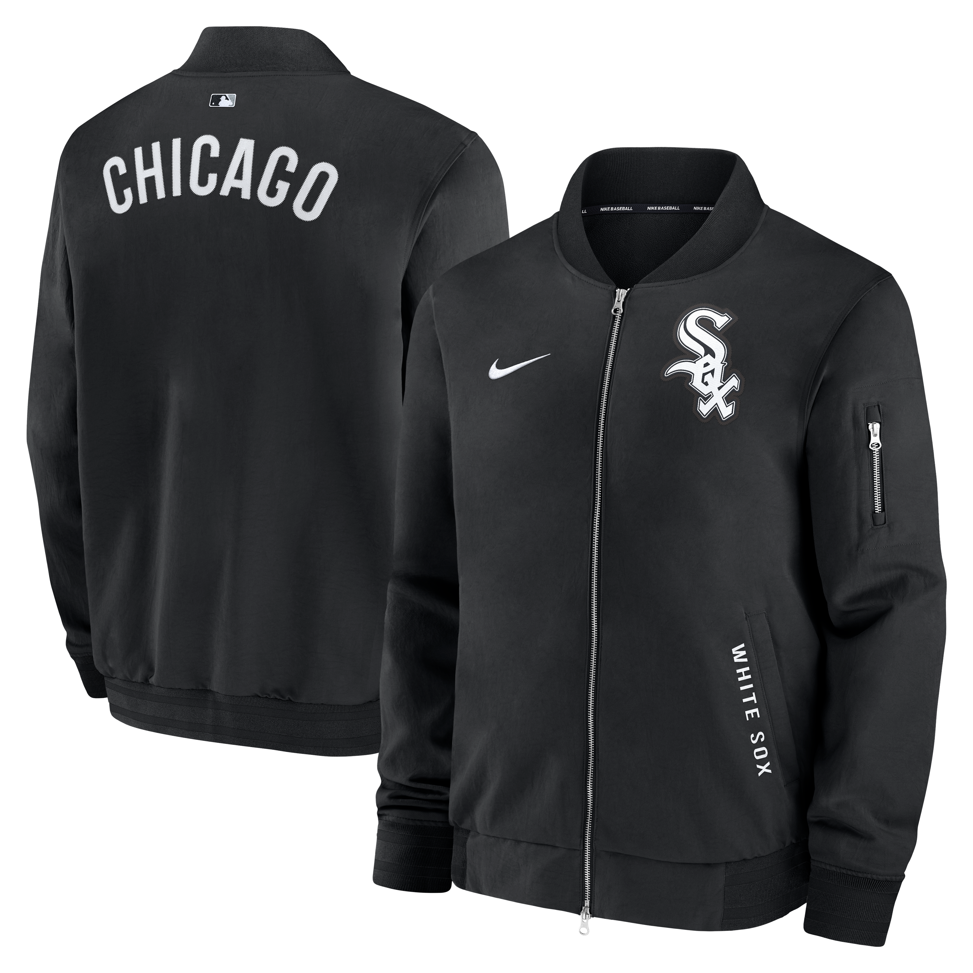 Chicago White Sox Nike Authentic Dugout Bomber Jacket - Mens