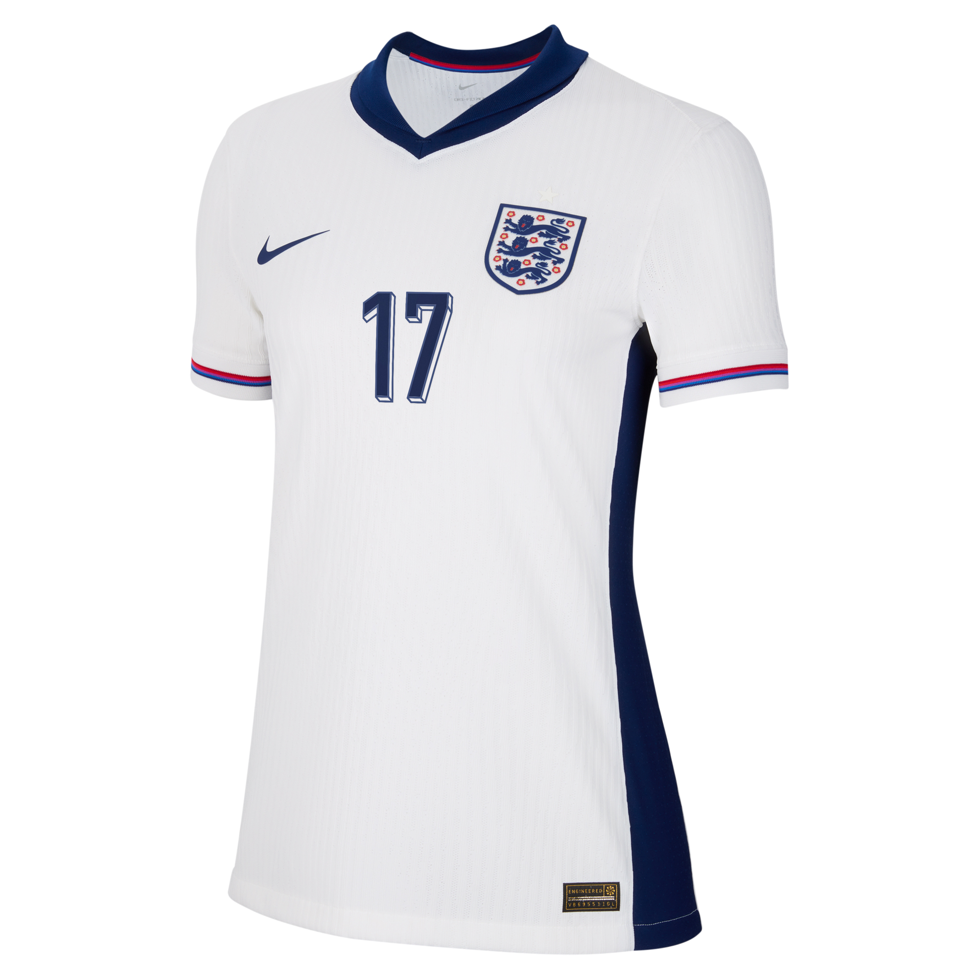England Nike Dri Fit Adv Home Match Shirt 2024 - Womens with Toney 17 printing, , rebel_hi-res