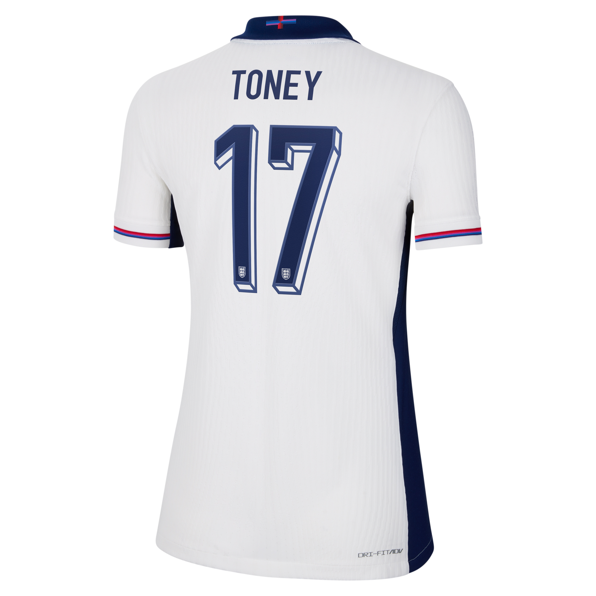 England Nike Dri Fit Adv Home Match Shirt 2024 - Womens with Toney 17 printing, , rebel_hi-res