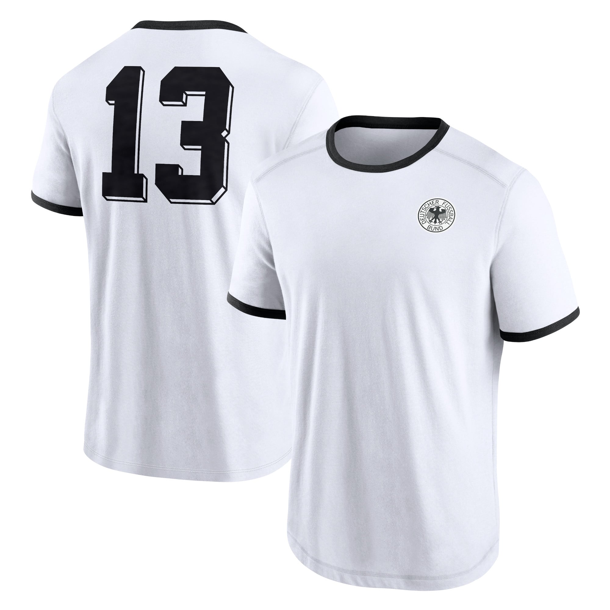 Germany DFB 1974 Retro Ringer T-Shirt