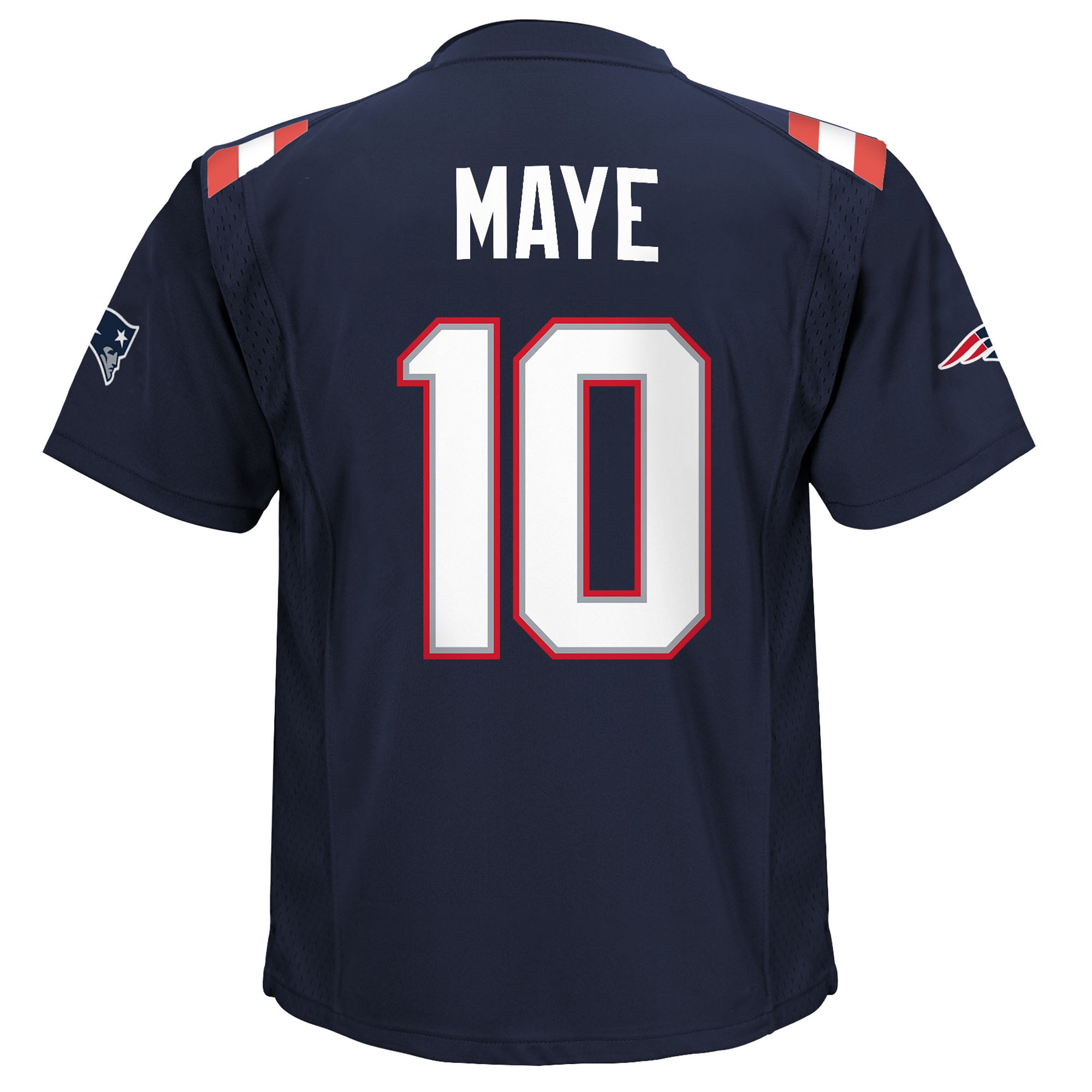 New England Patriots Nike Home Game Team Colour Jersey - Navy - Drake Maye - Youth, , rebel_hi-res