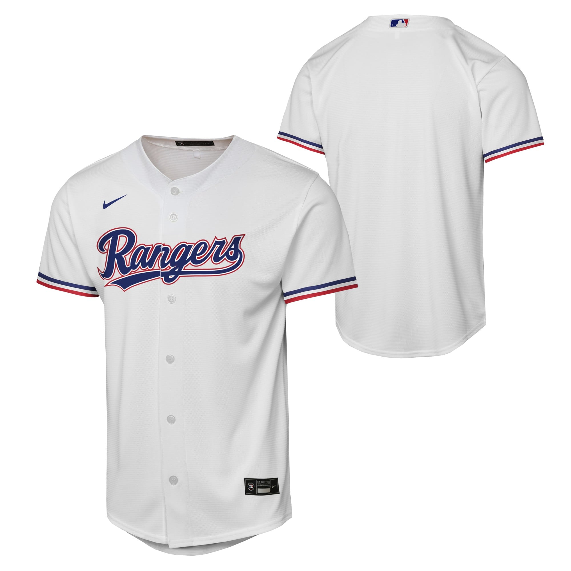 Texas Rangers Nike Official Replica Home Jersey - Youth