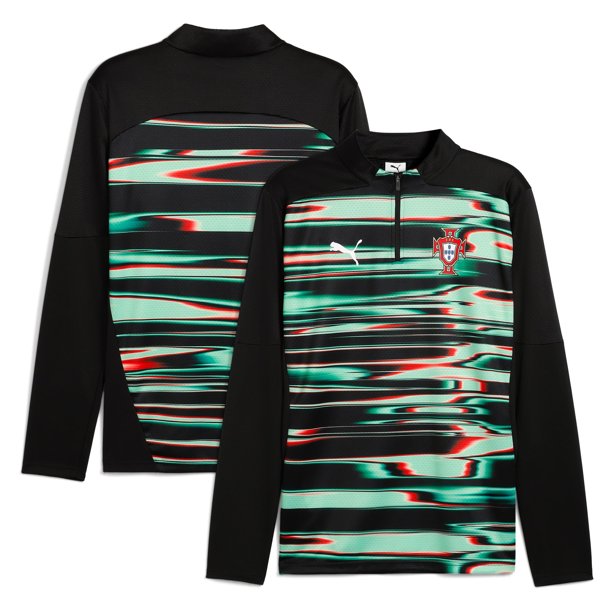 Portugal PUMA Prematch 1/4 ZipTop - Black