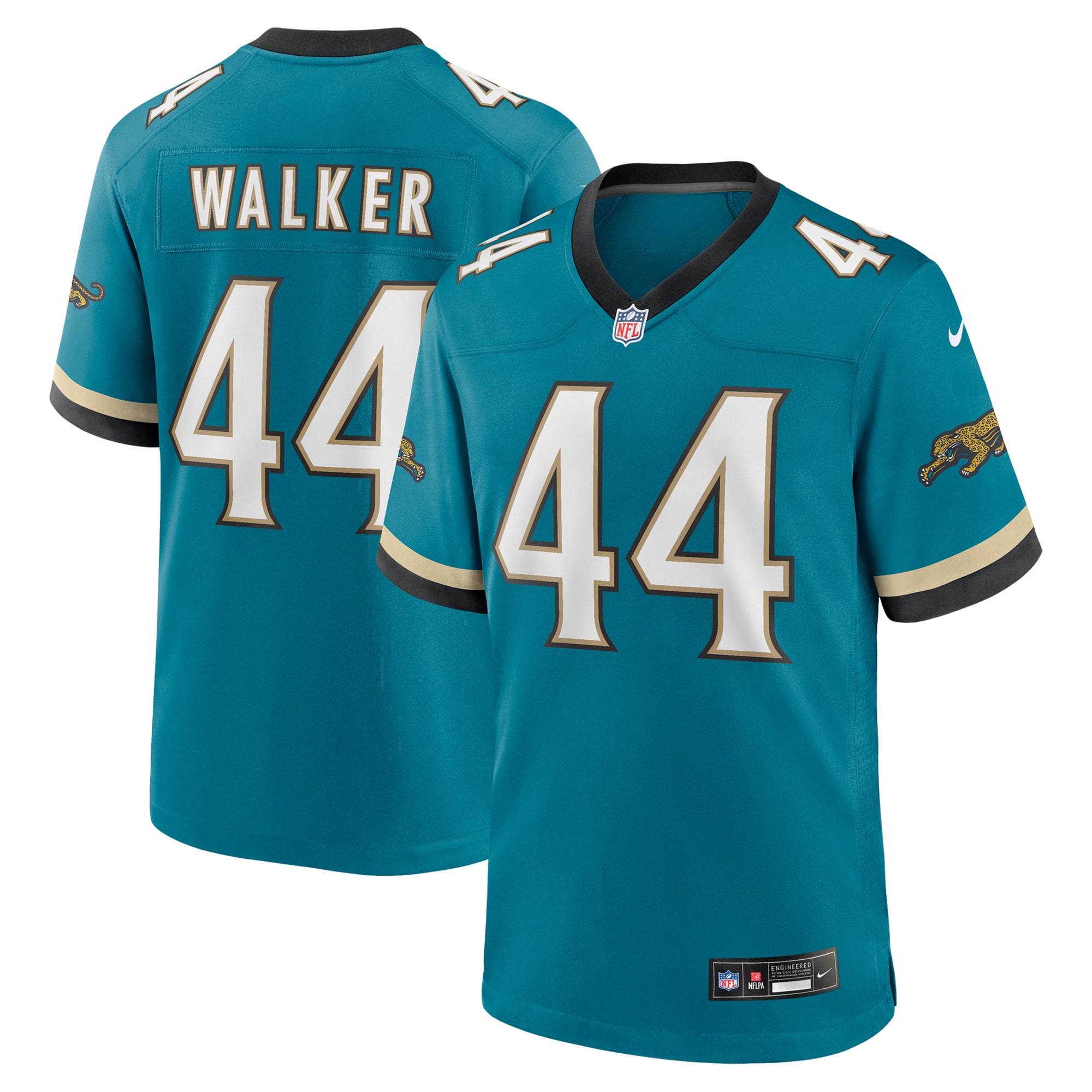 Jacksonville Jaguars Nike Secondary Alternate Throwback Jersey - Teal - Travon Walker - Mens