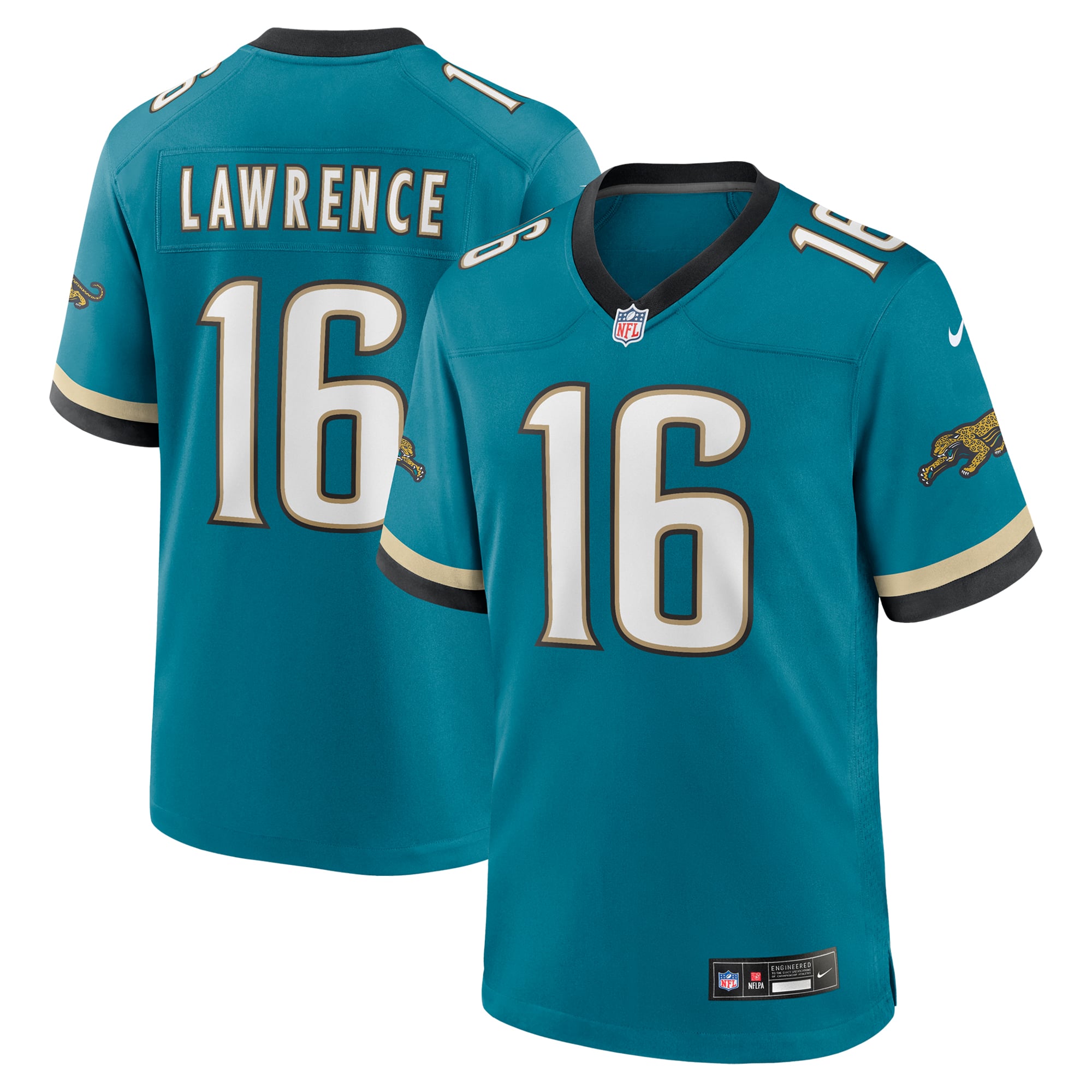 Jacksonville Jaguars Nike Secondary Alternate Throwback Jersey - Teal - Trevor Lawrence - Mens