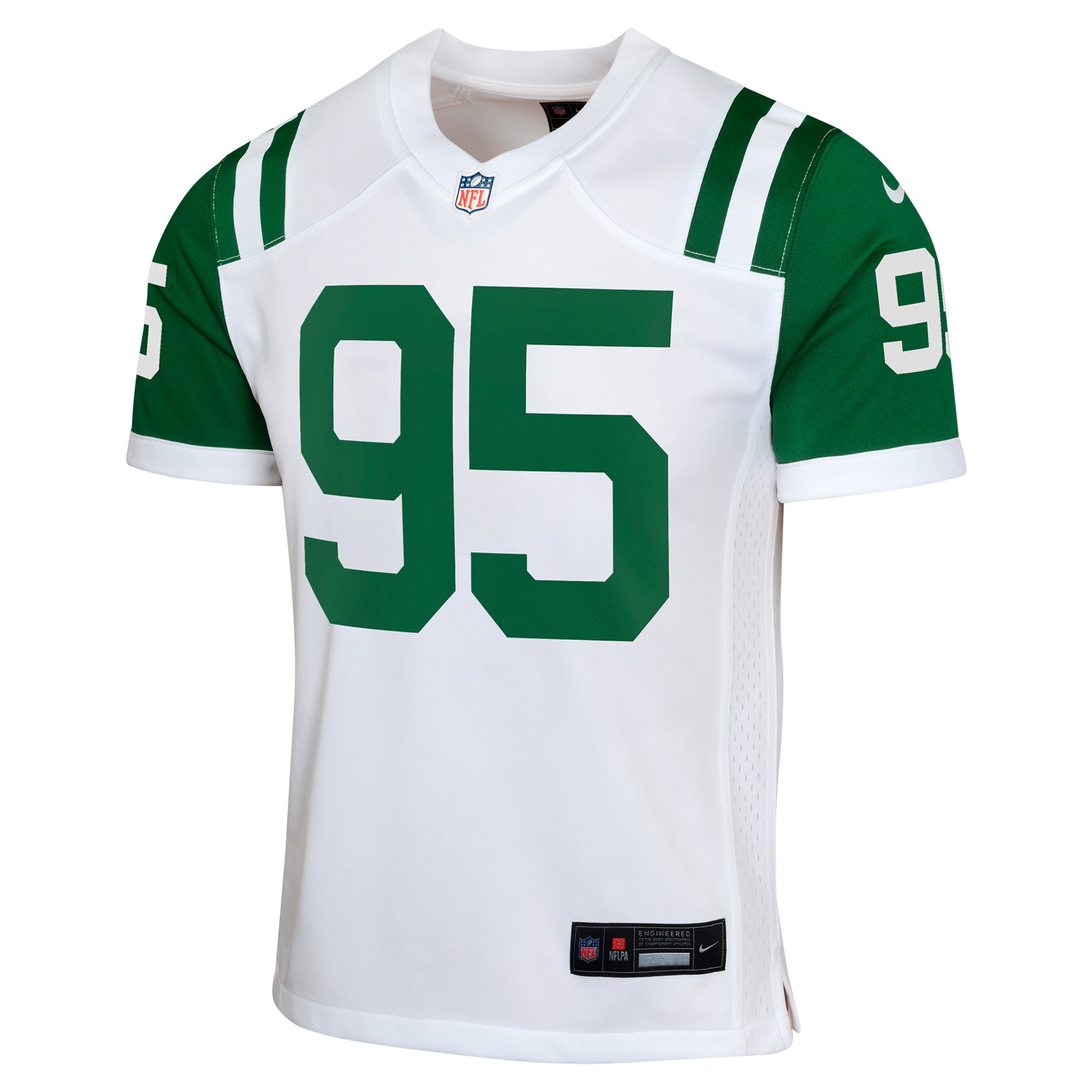 New York Jets Nike Classic Alternate Jersey - White - Quinnen Williams - Youth, , rebel_hi-res