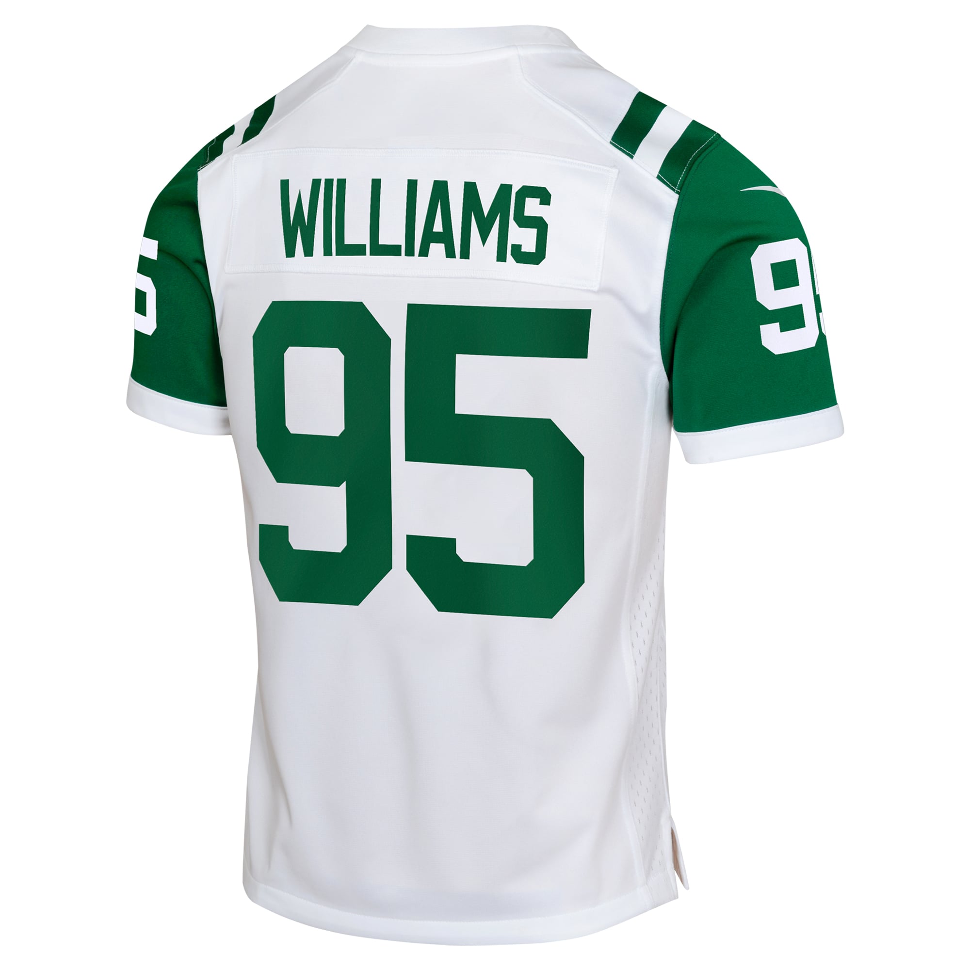 New York Jets Nike Classic Alternate Jersey - White - Quinnen Williams - Youth, , rebel_hi-res