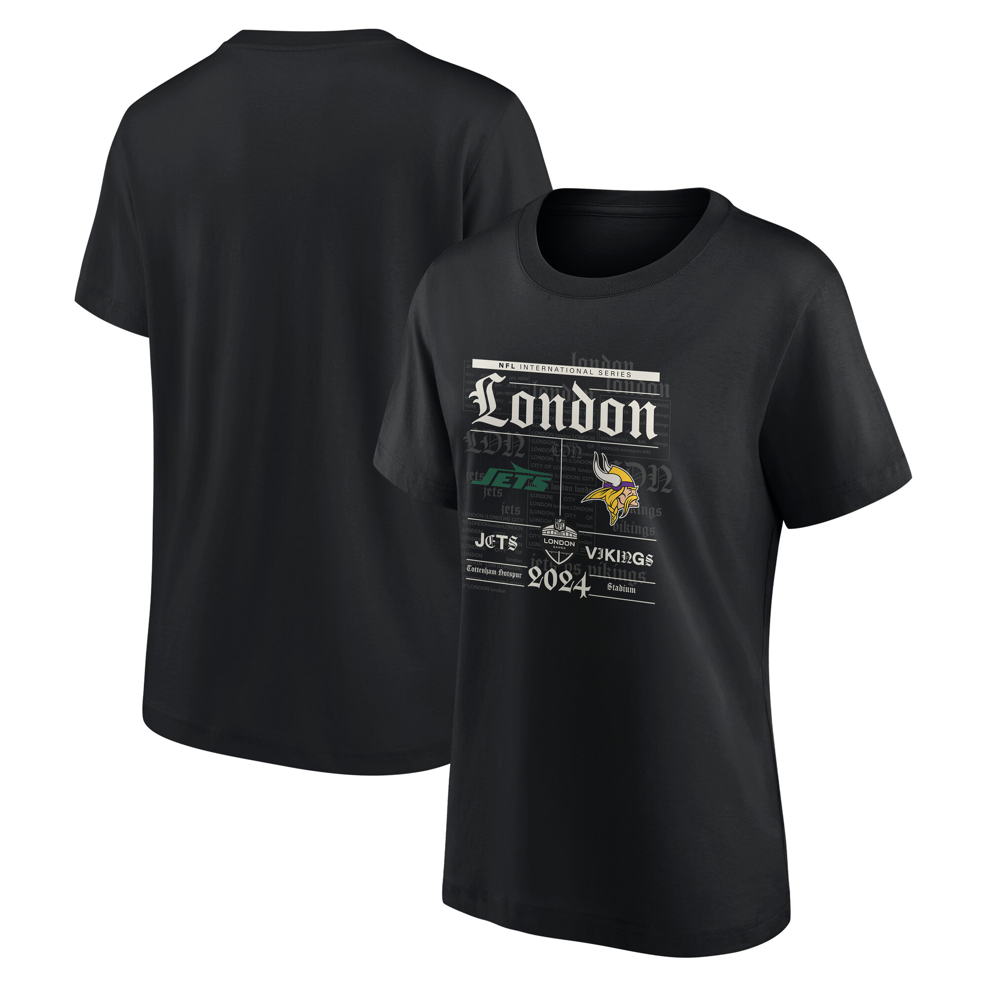 NFL London Tottenham Match Up Jets vs Vikings T-Shirt - Womens, , rebel_hi-res