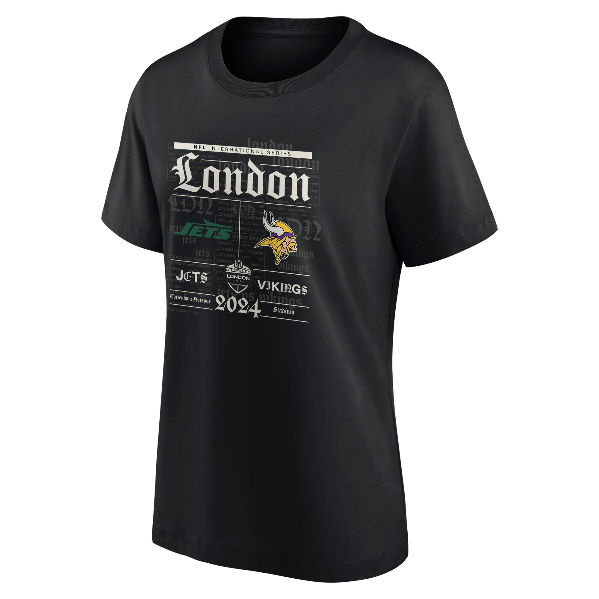 NFL London Tottenham Match Up Jets vs Vikings T-Shirt - Womens, , rebel_hi-res