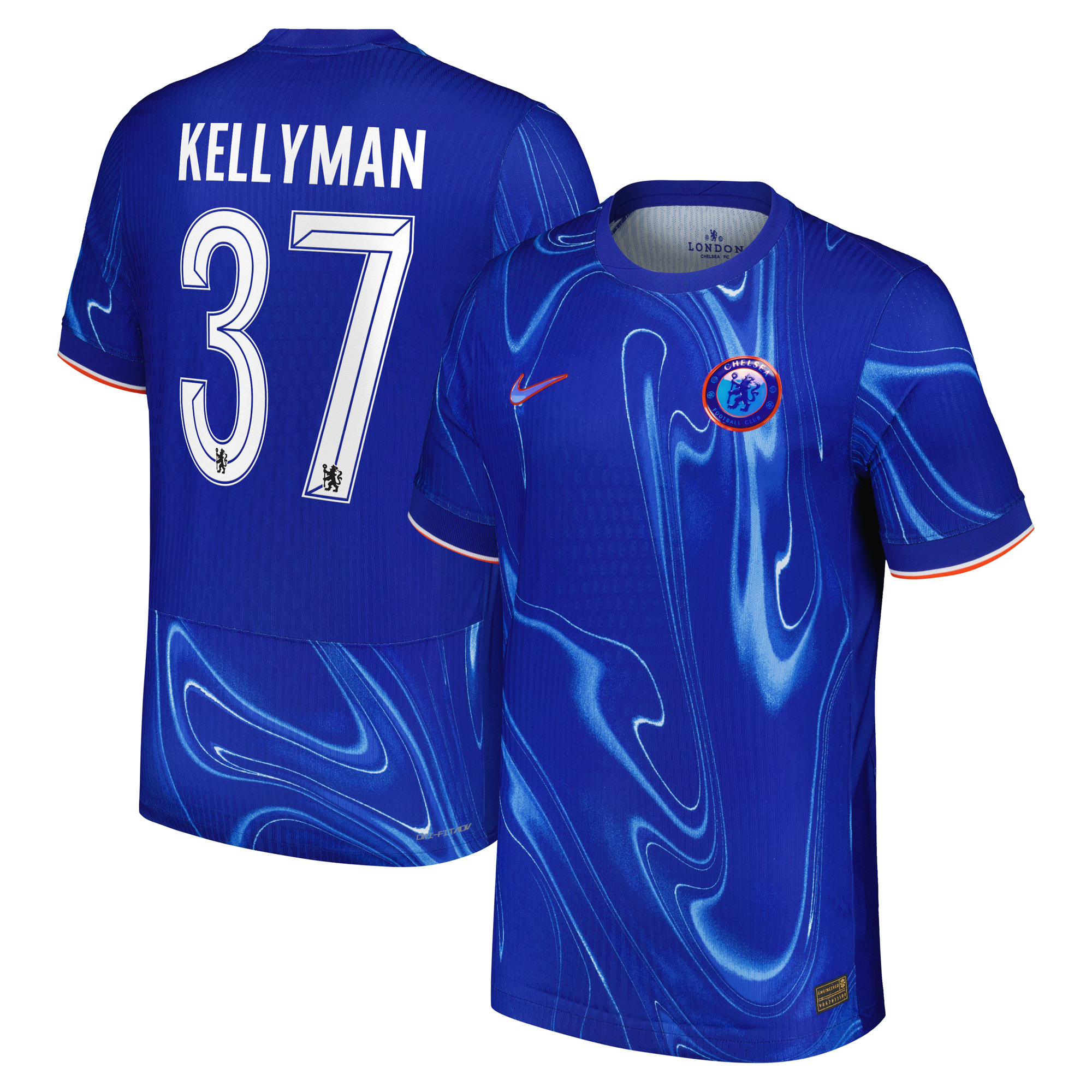 Chelsea Nike Dri-FIT ADV Home Match Shirt 2024-25 with Kellyman 37 ...