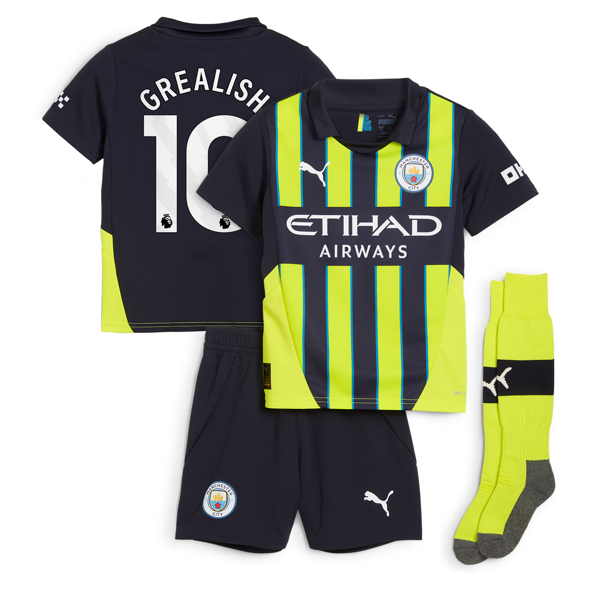 Kit Third Manchester City Bambino 2023/24 | Maglia, Pantaloncini E Calze - Colore Marina Scuro