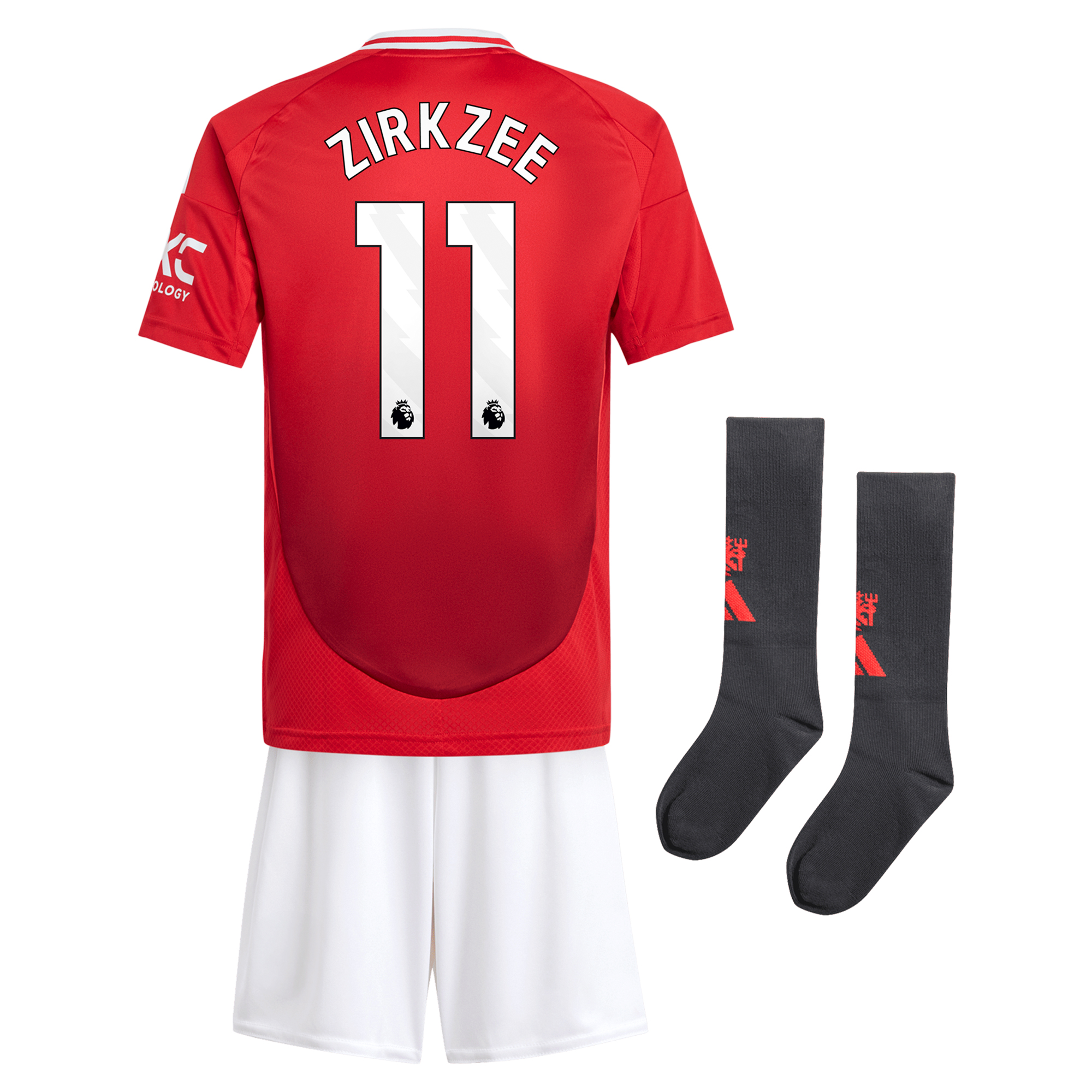 Manchester United EPL adidas Home Mini Kit 2024-25 with Zirkzee 11 ...