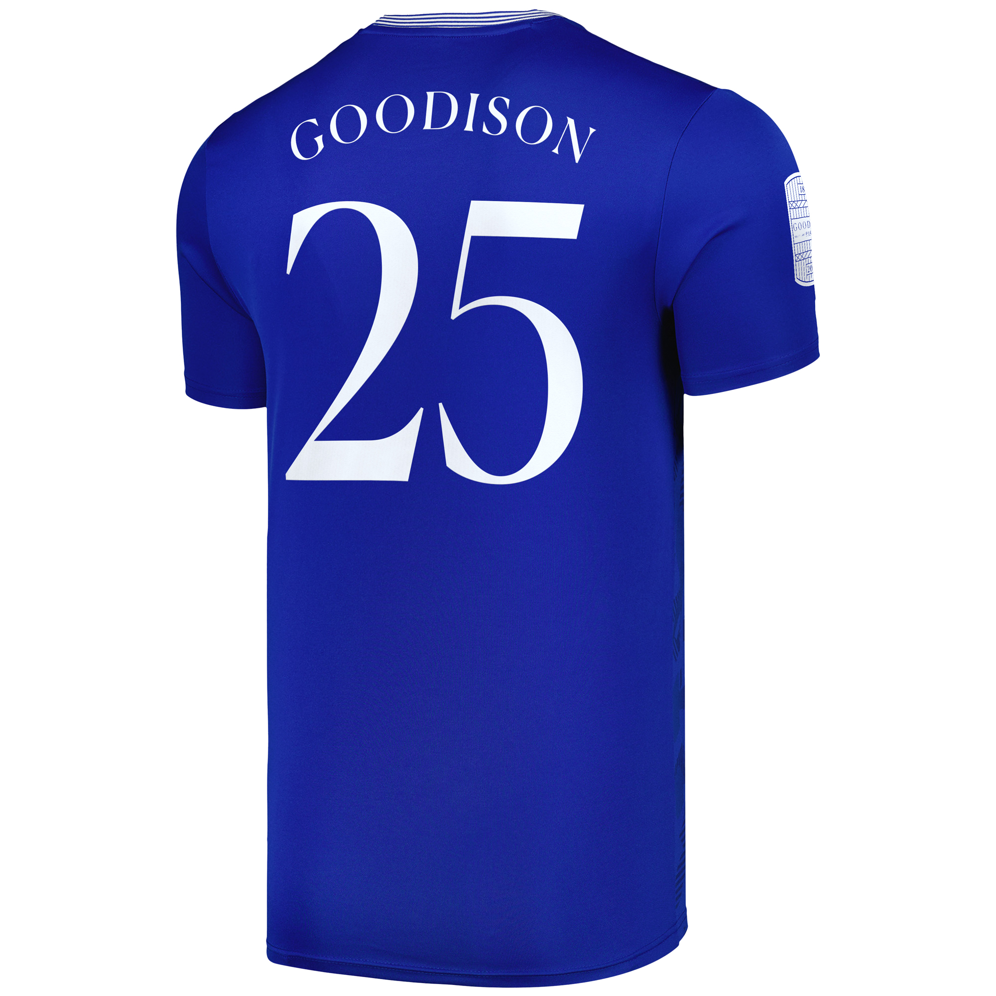 Everton Castore Home Replica Shirt 2024-25 with Goodison 25 printing ...