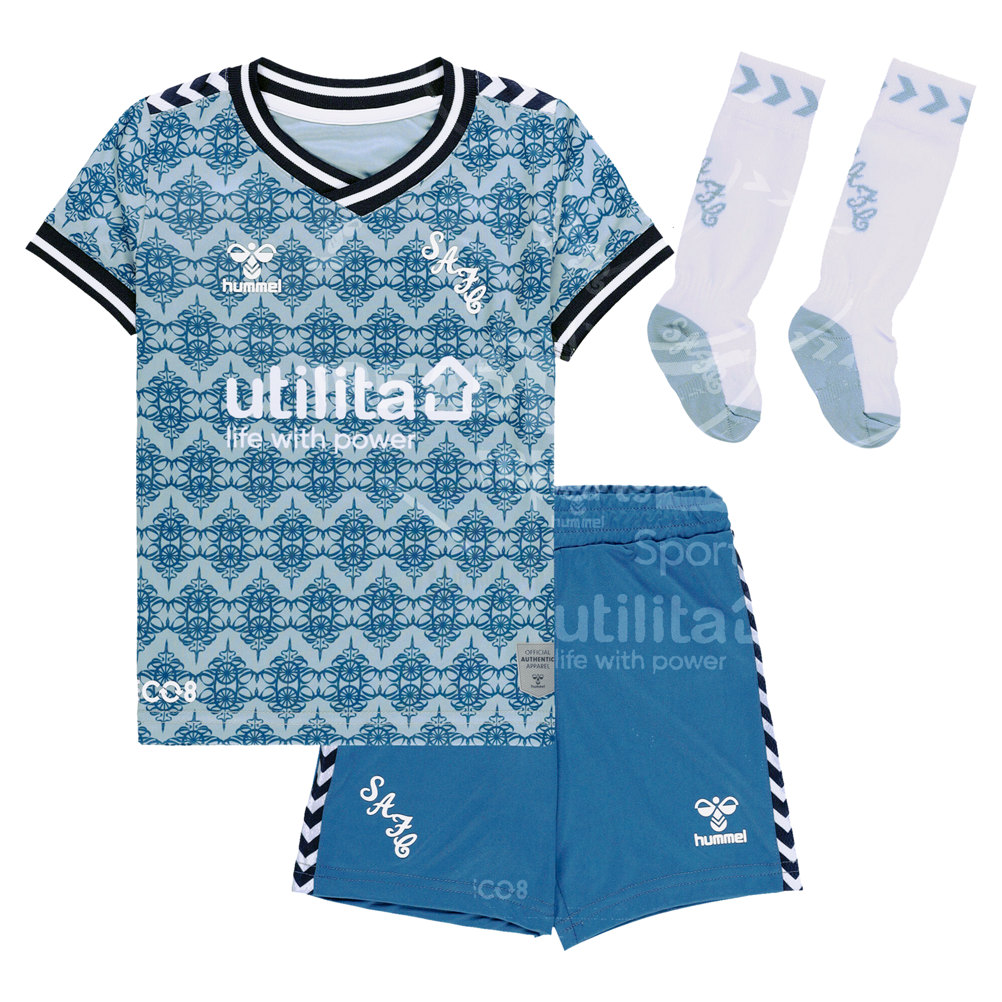 Sunderland Hummel Third Infant/BabyKit - 2024-25 with O'Nien 13 printing, , rebel_hi-res