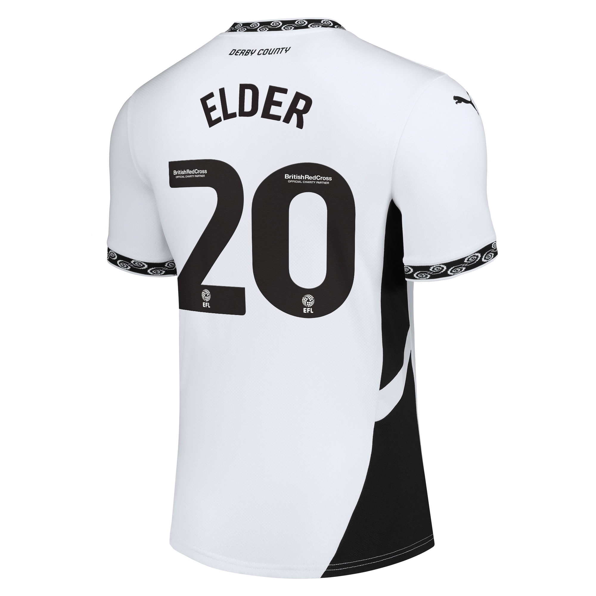 Derby County Puma Home Shirt 2024-25 with Elder 20 printing, , rebel_hi-res
