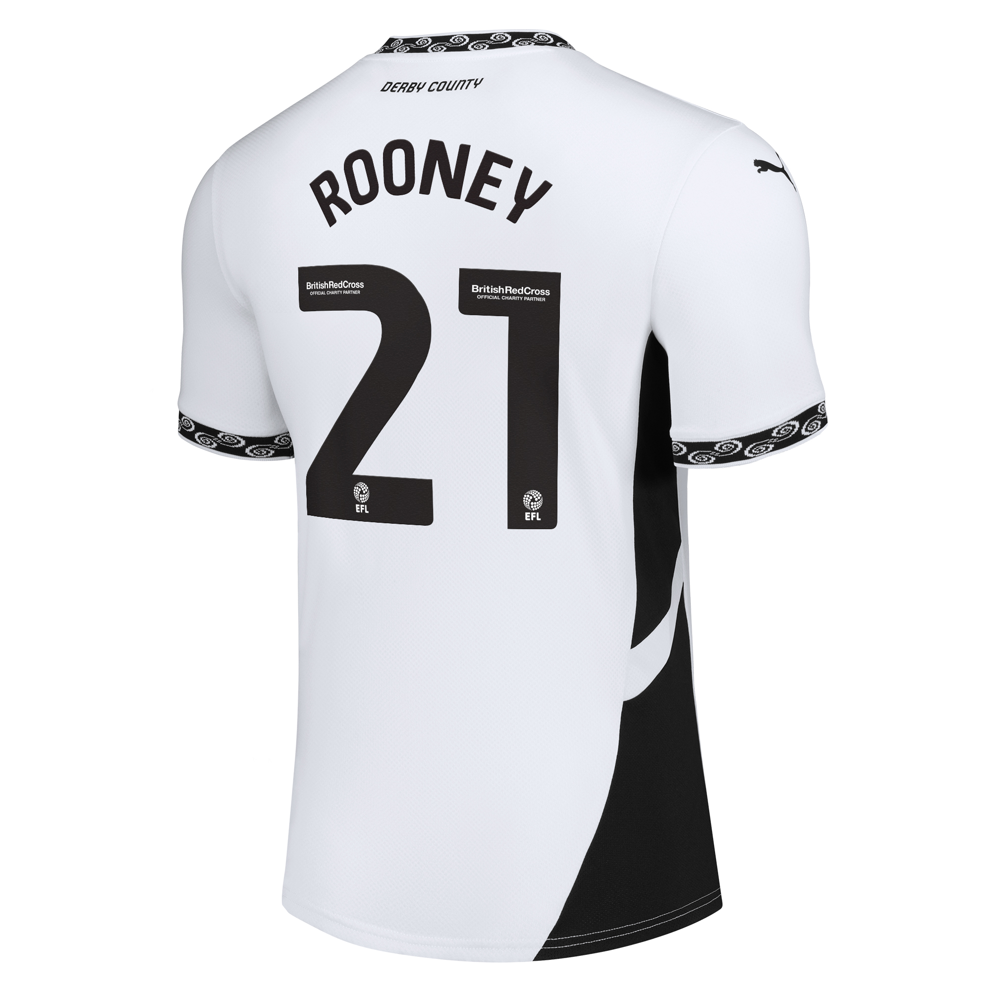 Derby County Puma Home Shirt 2024-25 with Rooney 21 printing, , rebel_hi-res