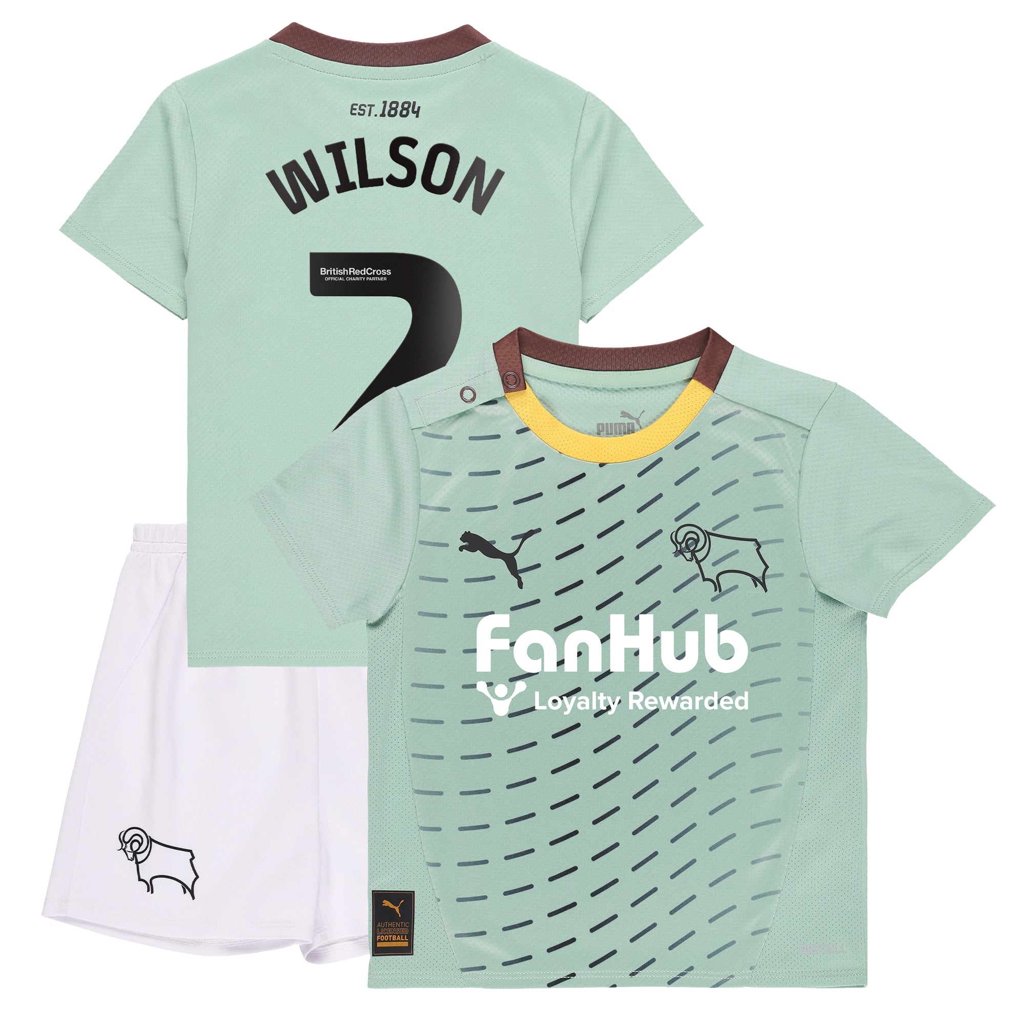 Derby County Puma Away Infant Kit 2024-25 with Wilson 2 printing, , rebel_hi-res