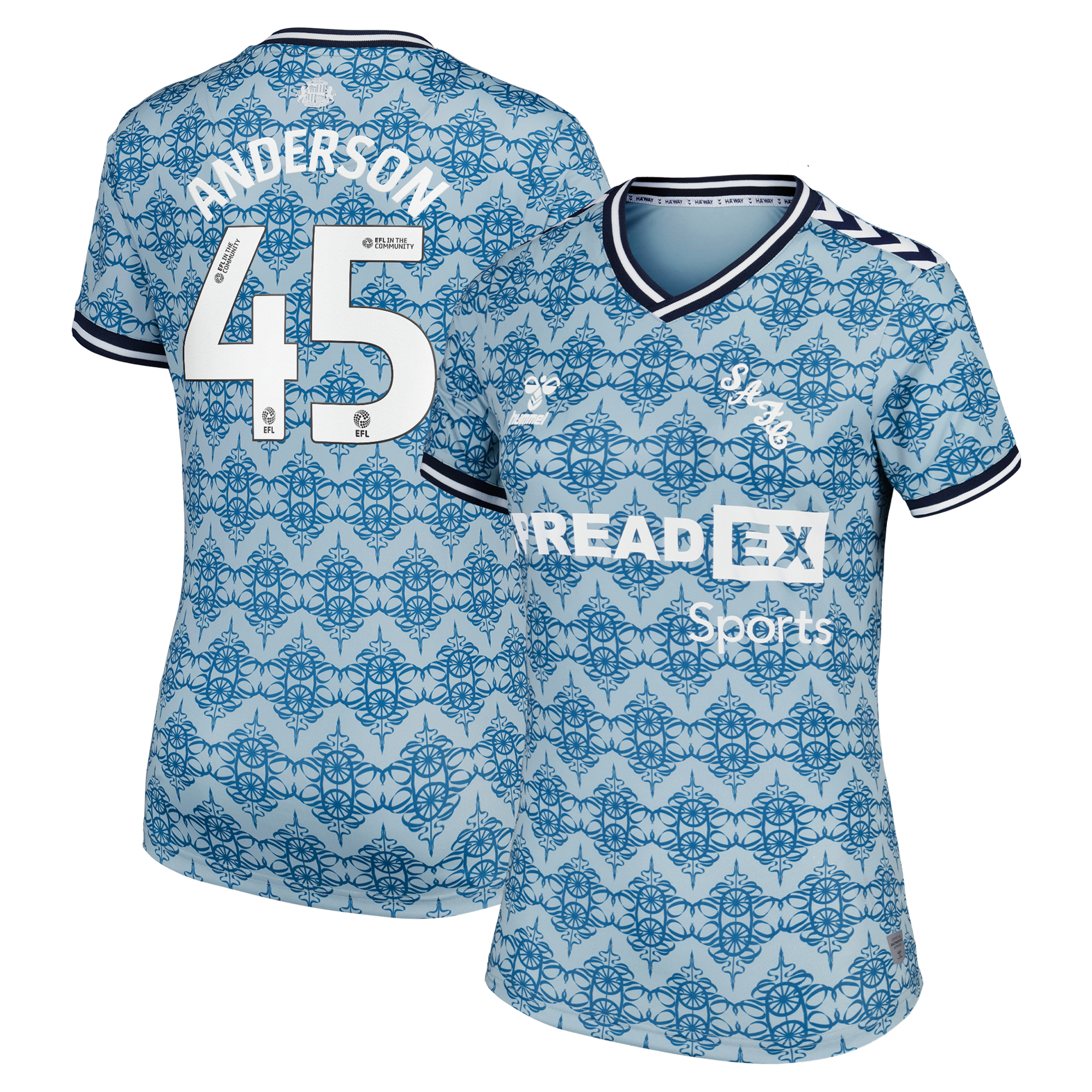 Sunderland Hummel Third Shirt 2024-25 - Womens with Anderson 45 printing, , rebel_hi-res