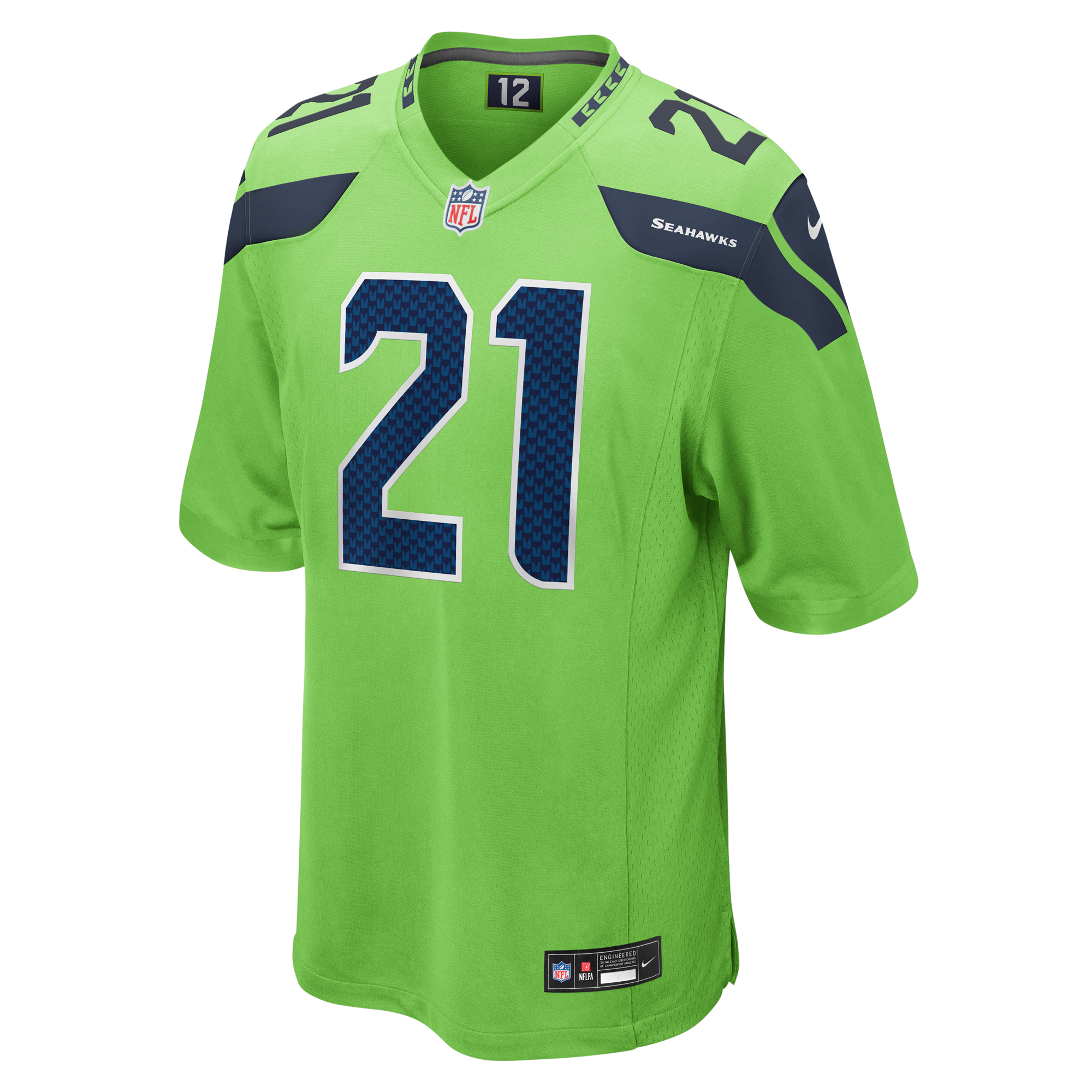 Seattle Seahawks Nike Secondary Alternate Game Jersey - Neon Green - Devon Witherspoon - Mens, , rebel_hi-res
