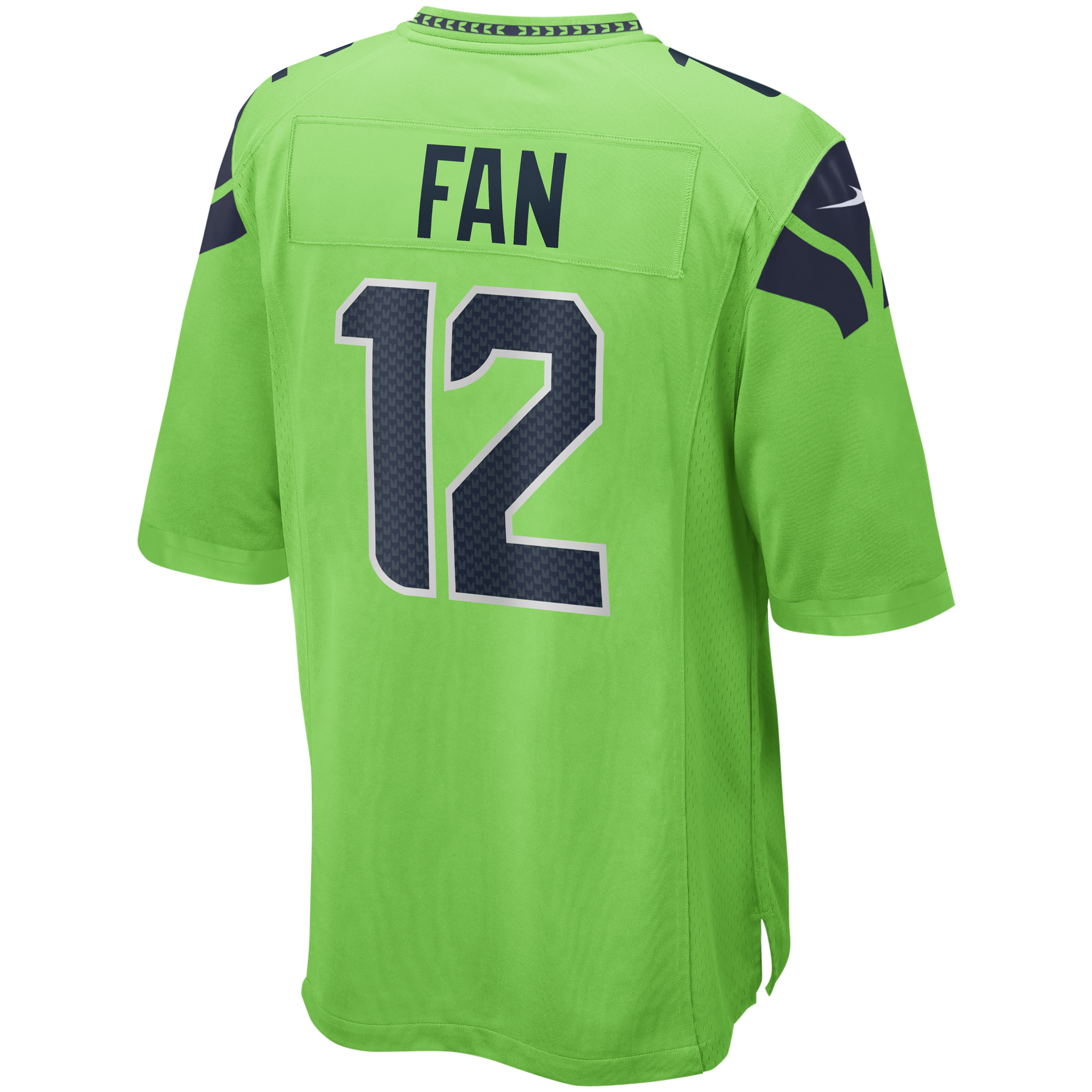 Seattle Seahawks Nike Secondary Alternate Game Jersey - Neon Green - 12th Fan - Mens, , rebel_hi-res