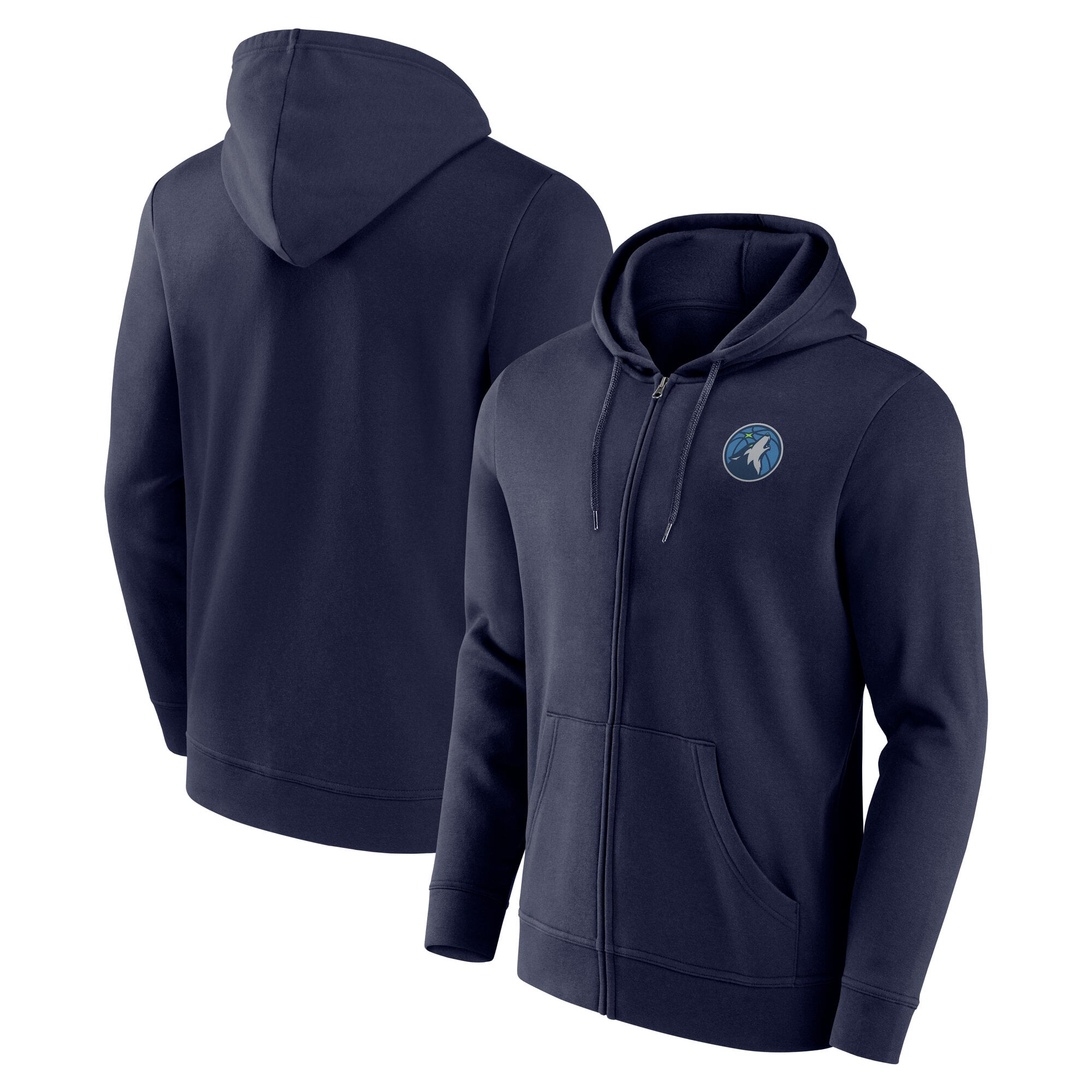 Minnesota Timberwolves Primary Logo Full Zip Hoodie - Mens