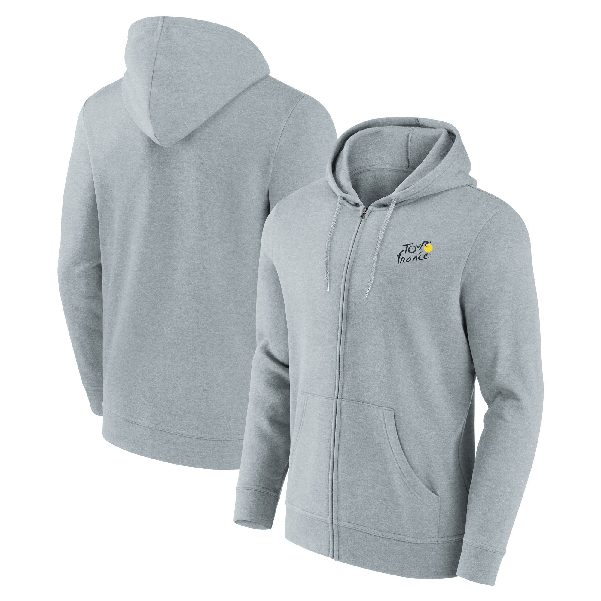 Le Tour de France Primary Logo Full Zip Hoodie - Sports Grey