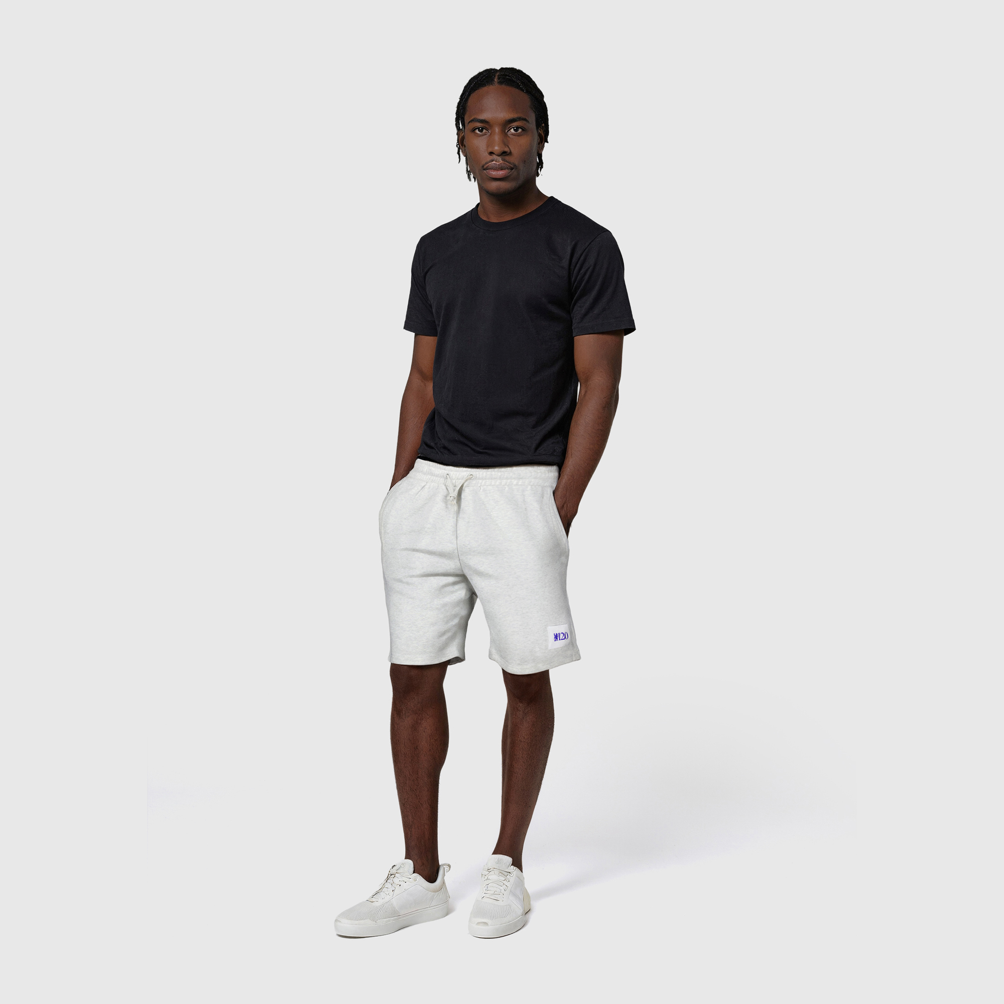 Chelsea 120 Year Anniversary CFC LDN Sweat Shorts - Grey Marl - Unisex, , rebel_hi-res