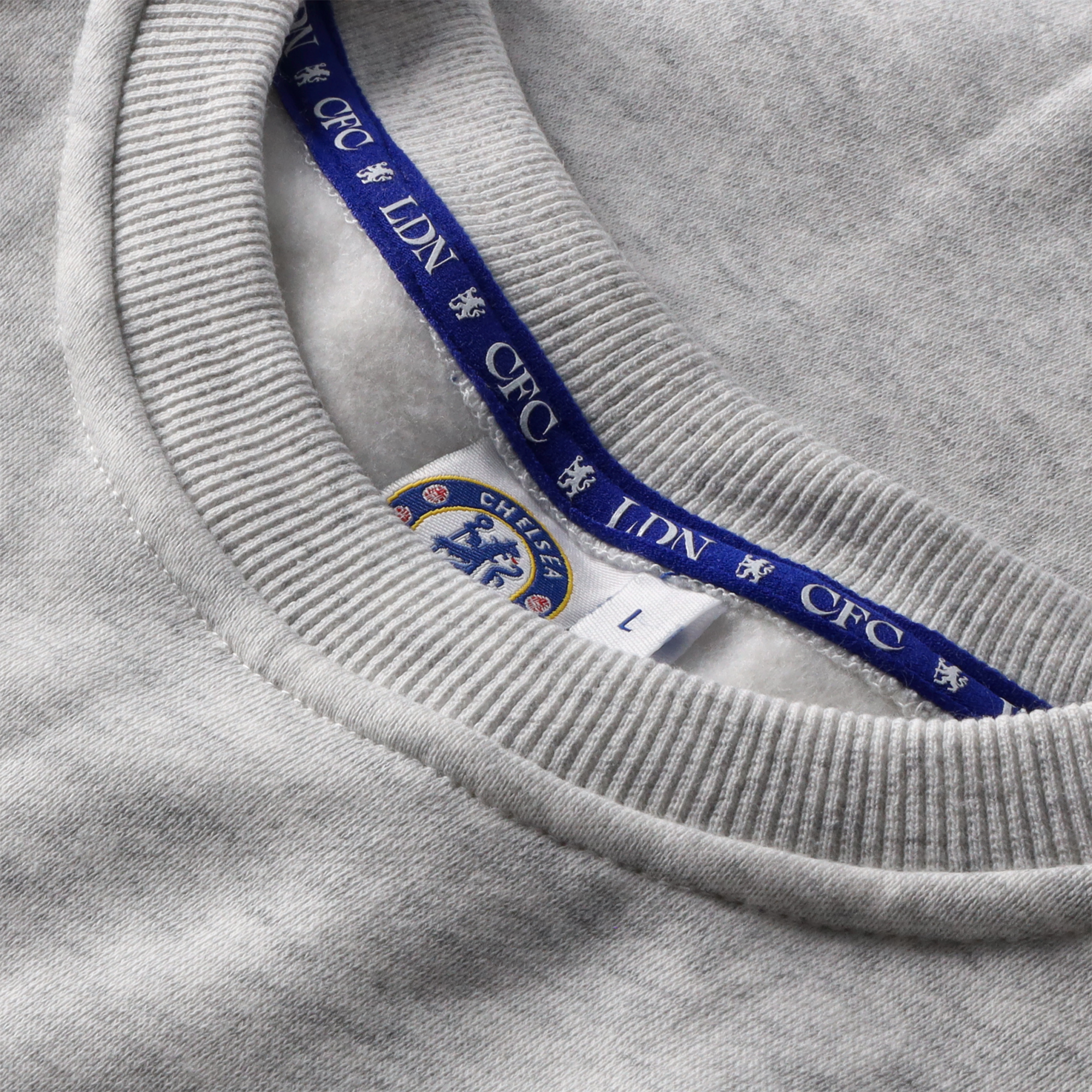 Chelsea 120 Year Anniversary CFC LDN Sweatshirt - Grey Marl - Unisex, , rebel_hi-res