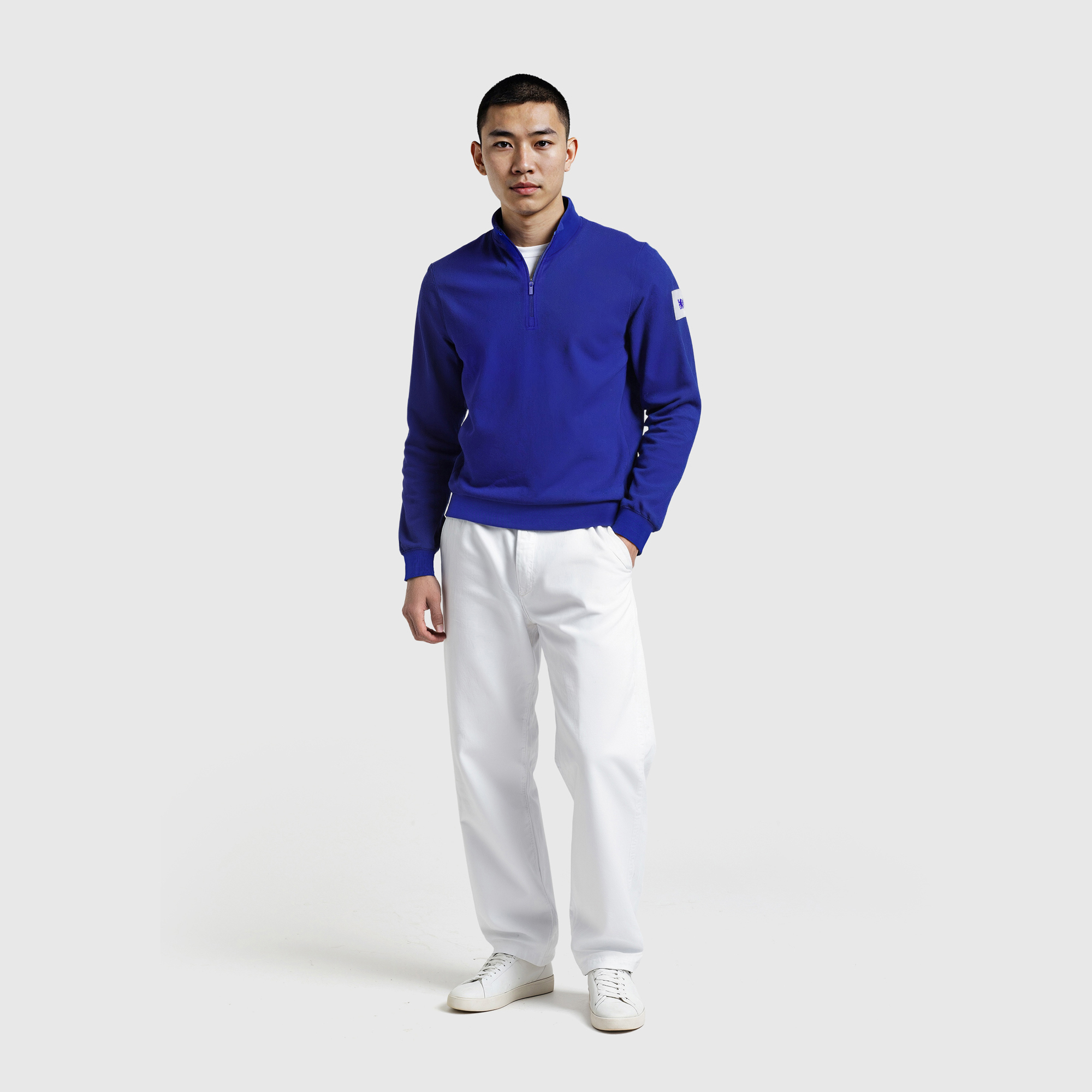 Chelsea 120 Year Anniversary CFC LDN 1/4 Zip Top - Blue - Unisex, , rebel_hi-res
