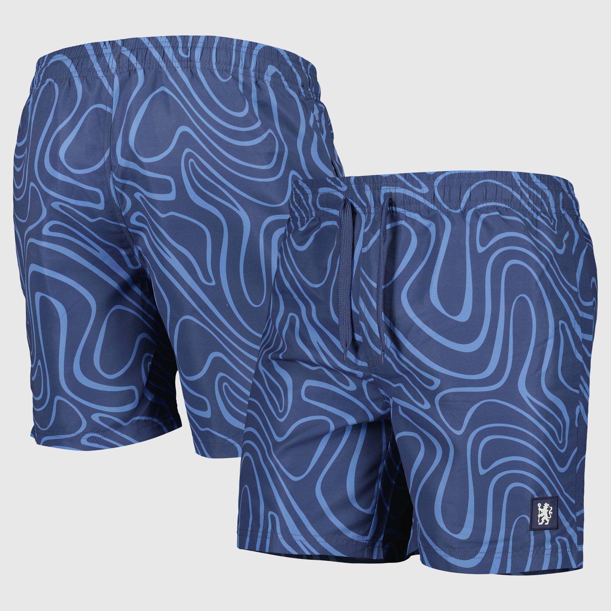 Chelsea Swirl Swim Short - Blue - Mens