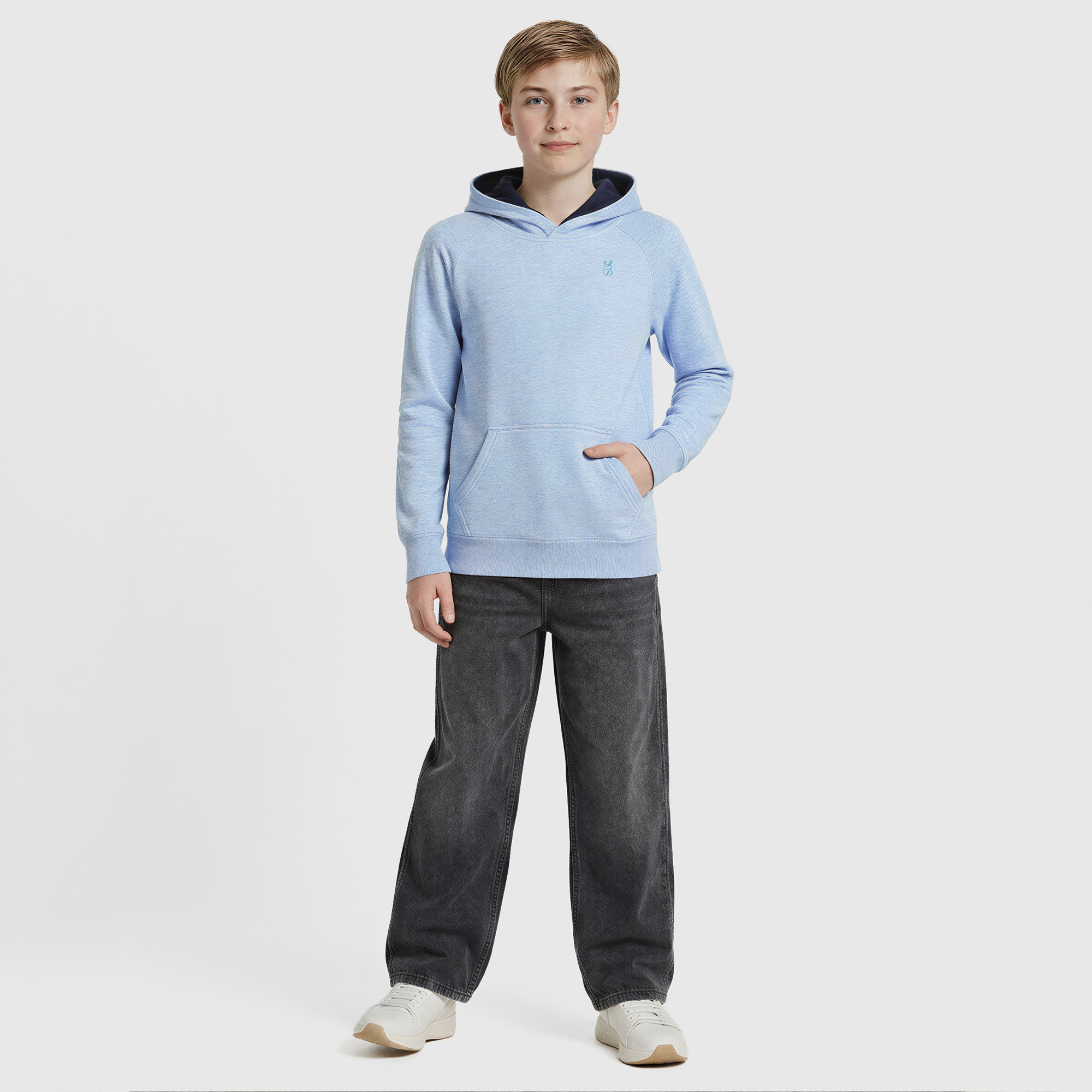 Chelsea Core Hoodie - Blue Marl - Boys, , rebel_hi-res
