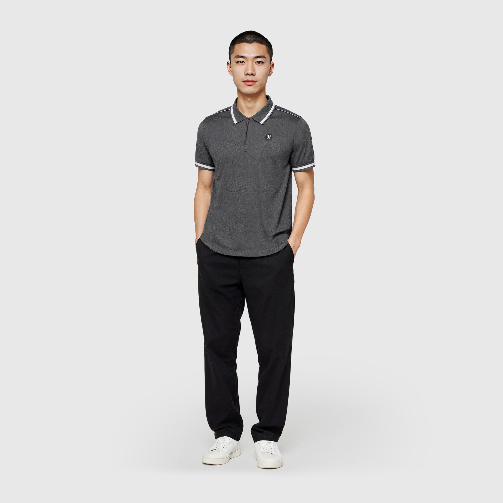 Chelsea Core Mercerised Cotton Polo - Grey - Mens, , rebel_hi-res
